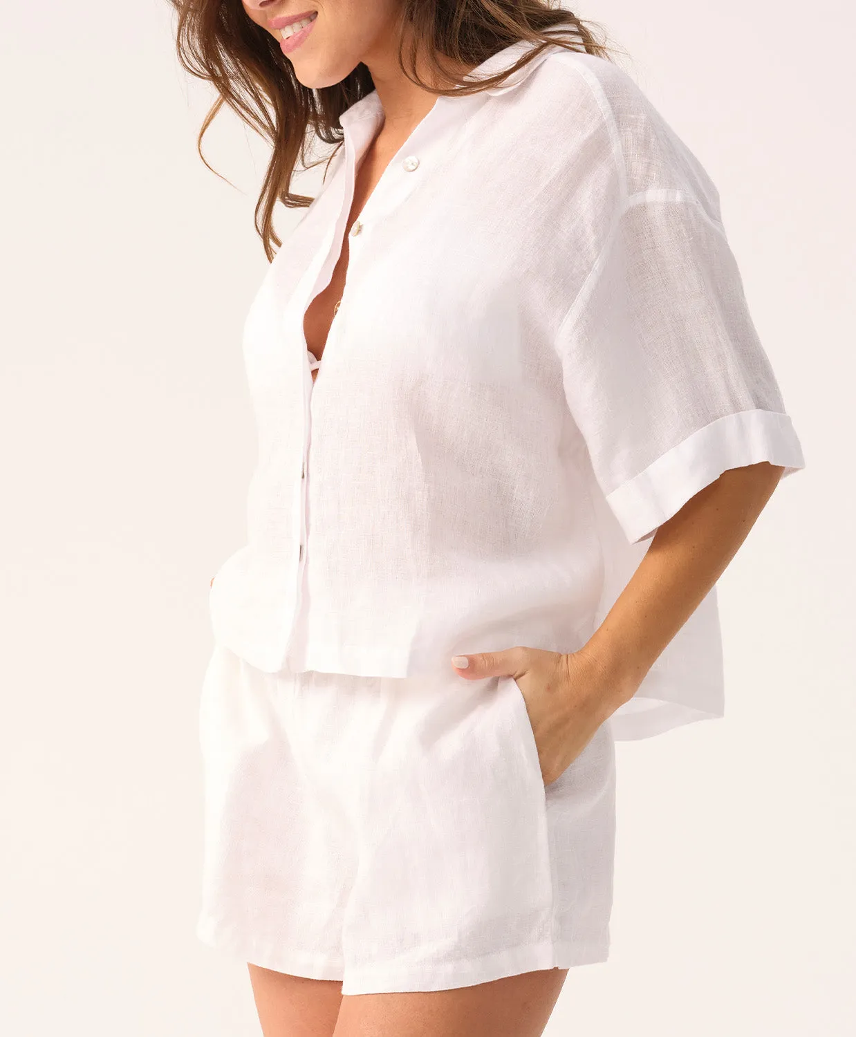 Water Lily Linen Top sold by PQ Swim product image thumbnail 4