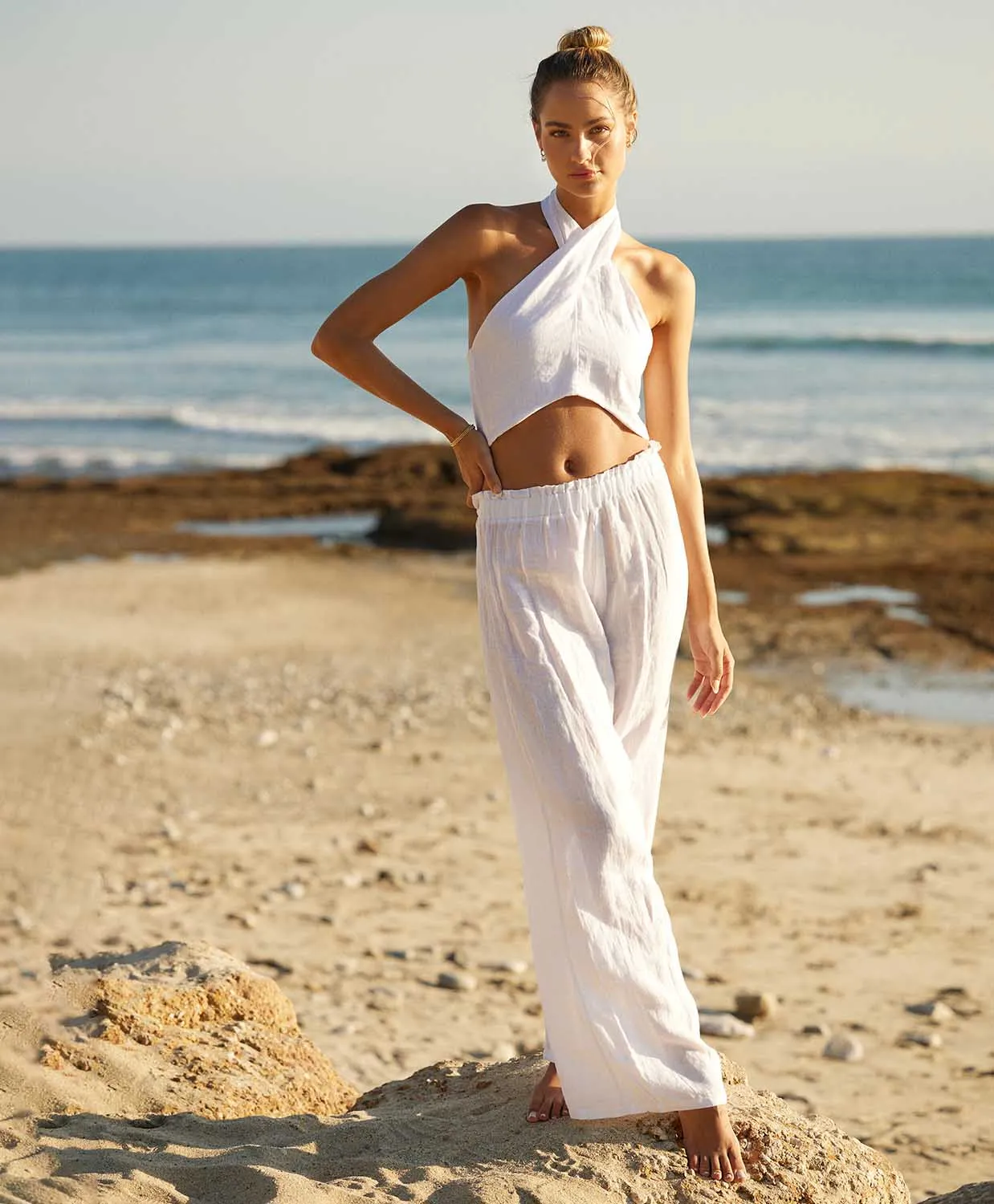 Water Lily Linen Wrap Top sold by PQ Swim product image thumbnail 5