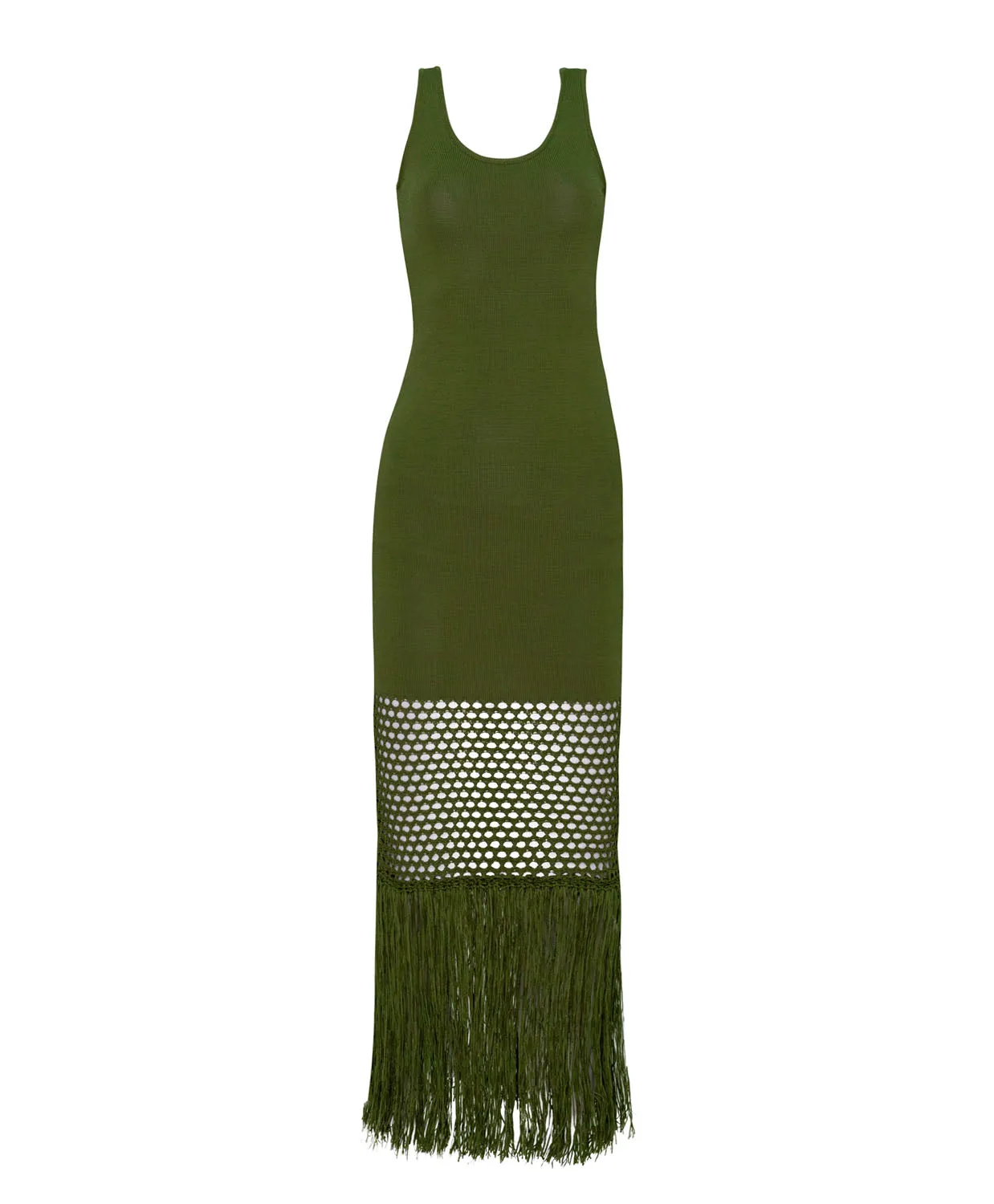 Olive Claudia Fringe Dress (FINAL SALE) sold by PQ Swim product image thumbnail 2