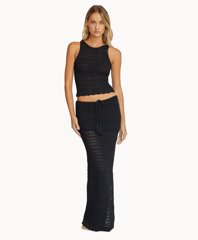 Black Crochet Long Skirt (FINAL SALE) sold by PQ Swim
