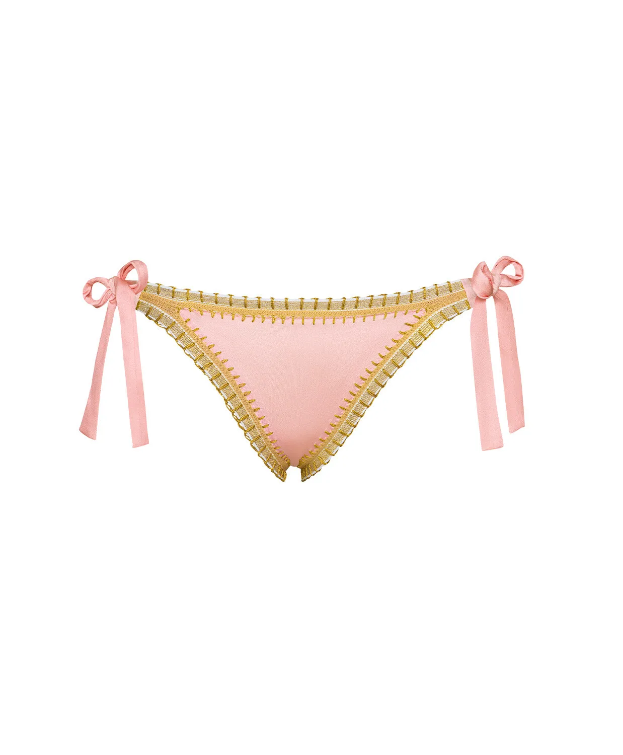 Platinum Pink Sands Crochet Trim Tie Bottom sold by PQ Swim product image thumbnail 2