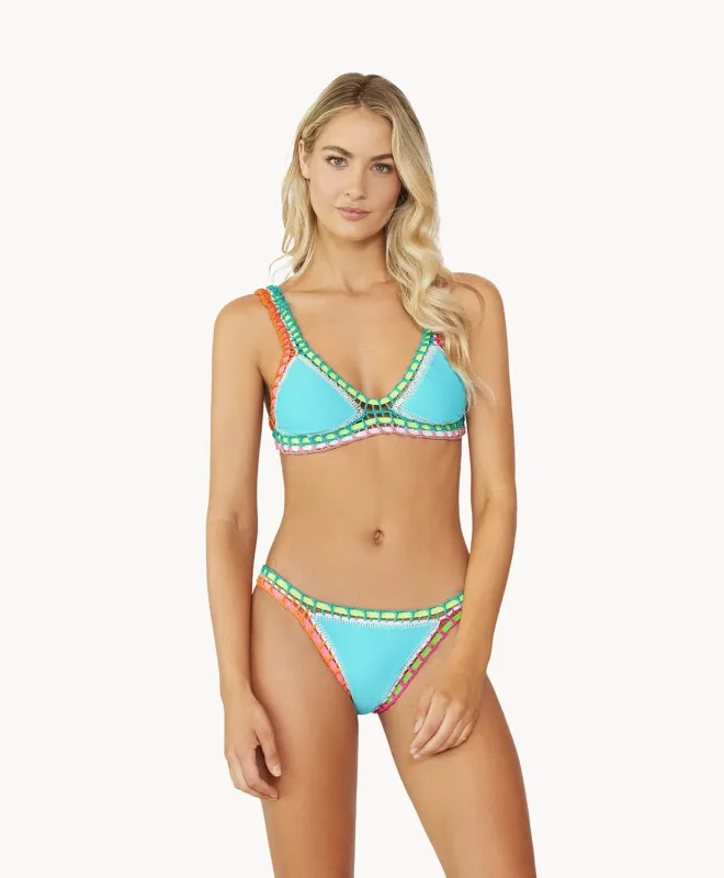 Ferrarini by PQ Swim Pacific Blue Crochet Top sold by PQ Swim