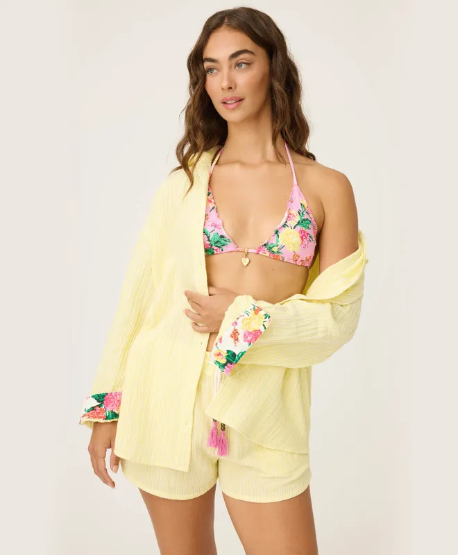 PJS x PQ Swim Yellow Gauze Long Sleeve sold by PQ Swim