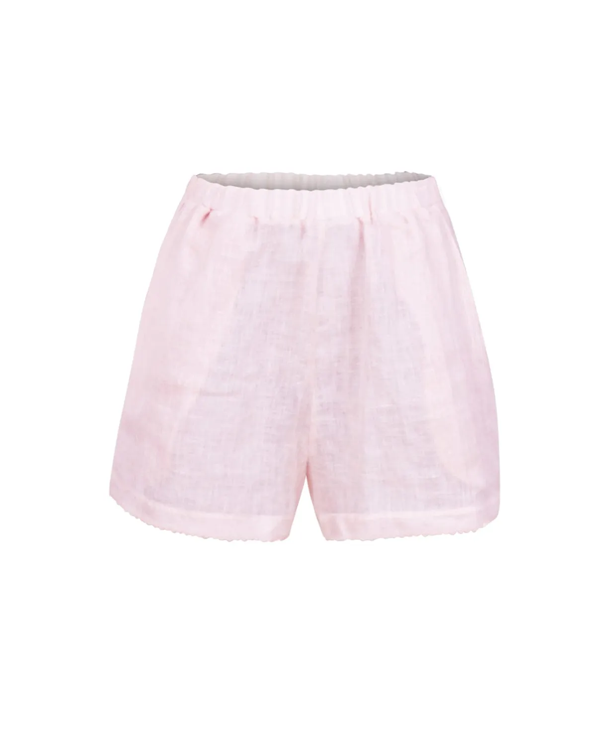 Pink Scalloped Linen Shorts (FINAL SALE) sold by PQ Swim product image thumbnail 5