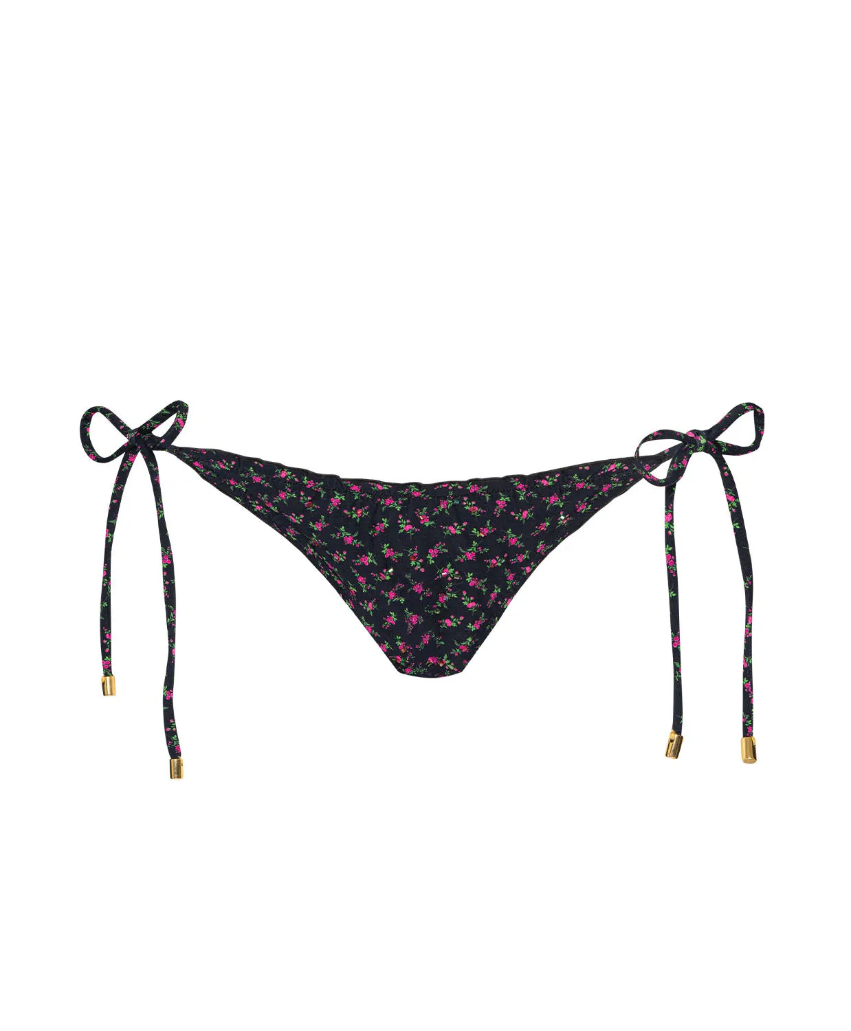 Rosebud Embroidered Lettuce Edge Tie Side Bottom sold by PQ Swim product image thumbnail 2