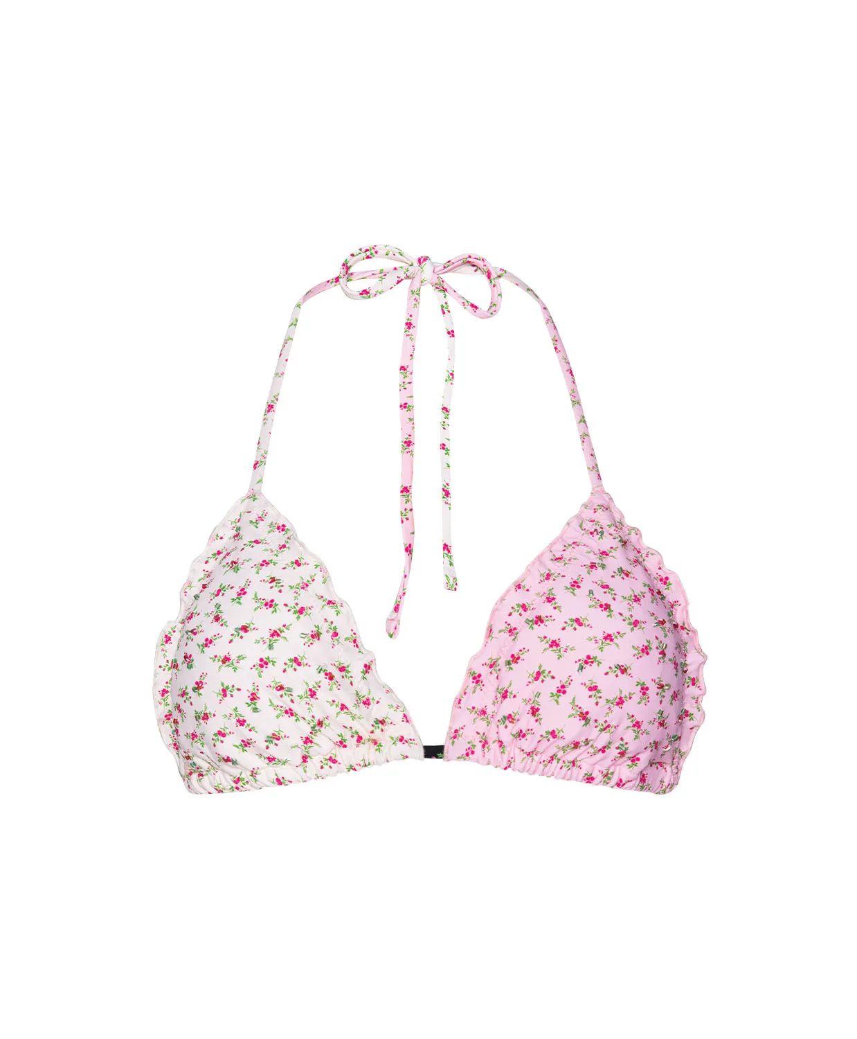 Rosebud Embroidered Lettuce Edge Triangle Top sold by PQ Swim product image thumbnail 2