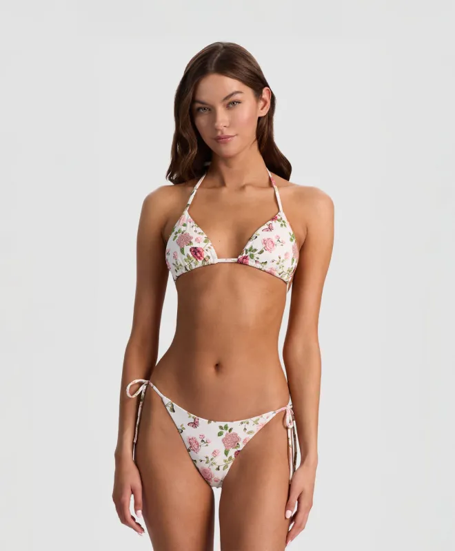 A+O x PQ English Rose Tie Side Bottom made by PQ Swim