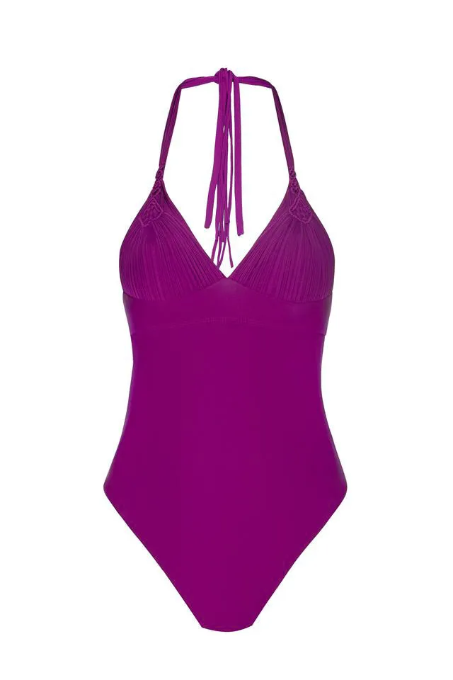 Merlot Kiss Mila Halter Macramé One Piece sold by PQ Swim product image thumbnail 2