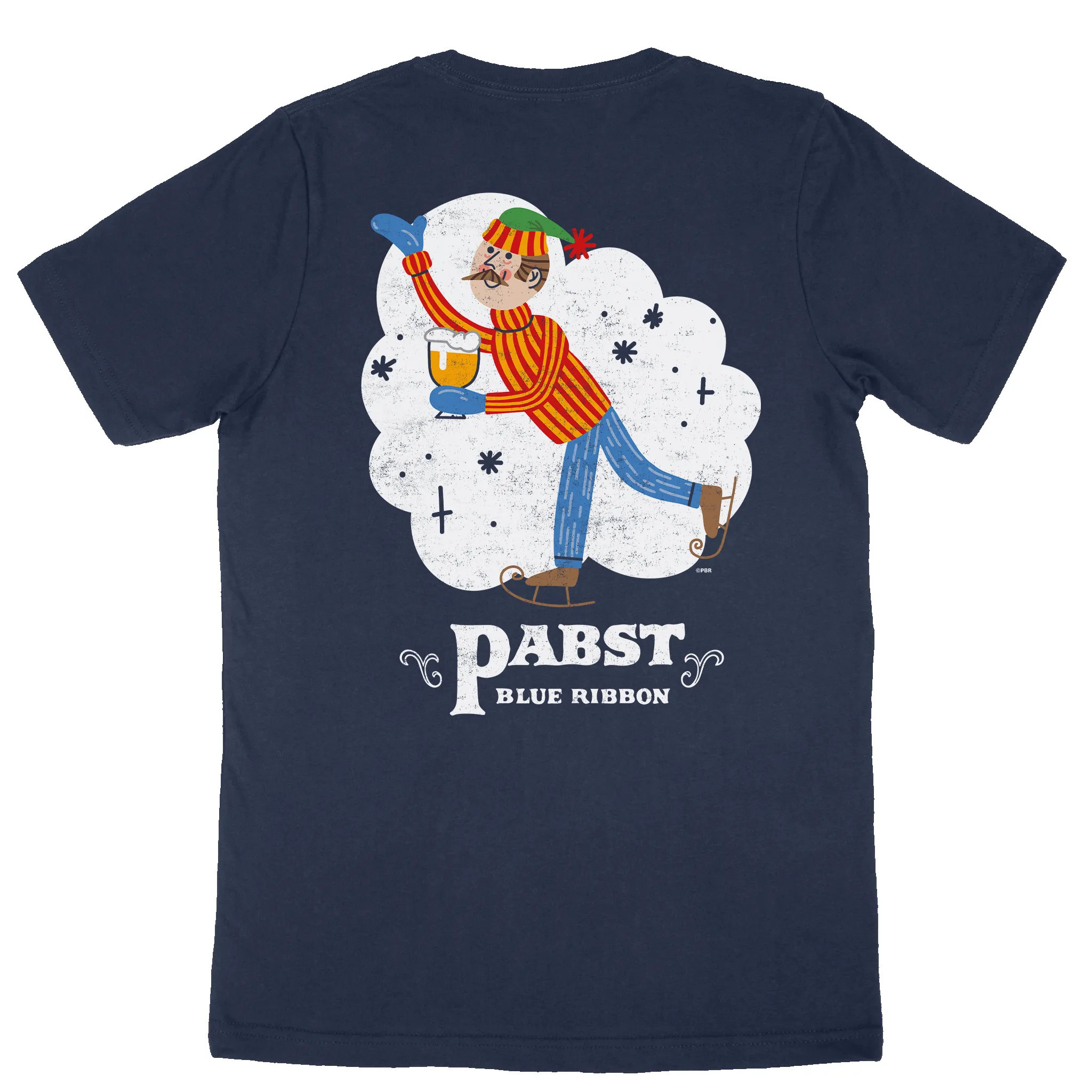 Pabst Blue Ribbon Vintage Holiday Tee sold by Streaker Sports product image thumbnail 3