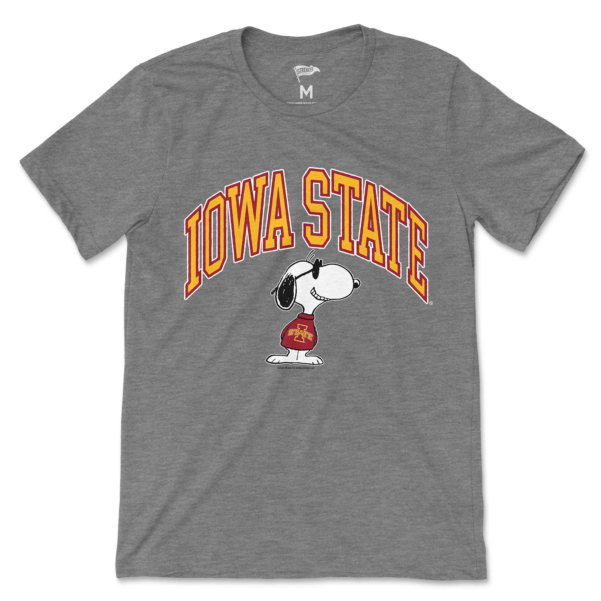 Peanuts x Iowa State Joe College Tee sold by Streaker Sports