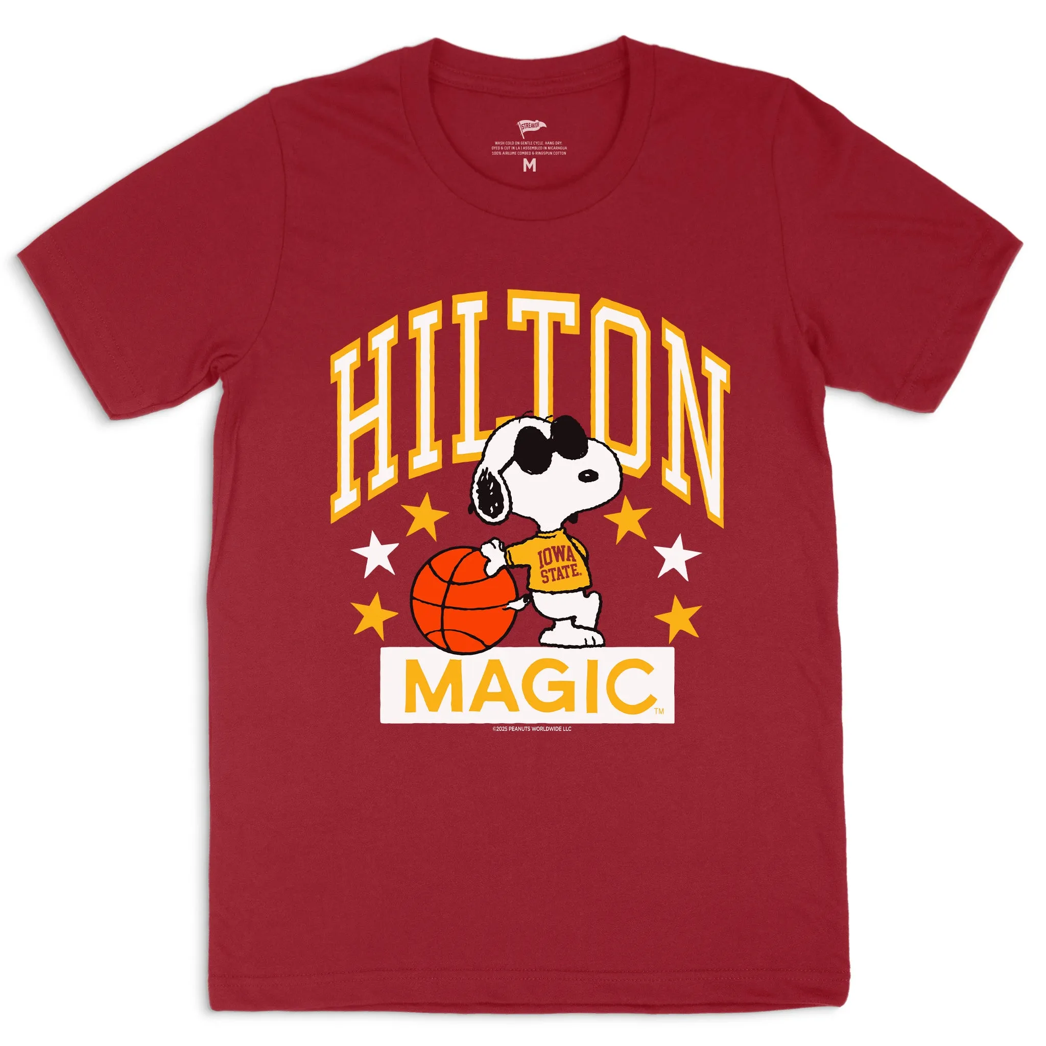Peanuts x Iowa State Hilton Magic Basketball Tee sold by Streaker Sports