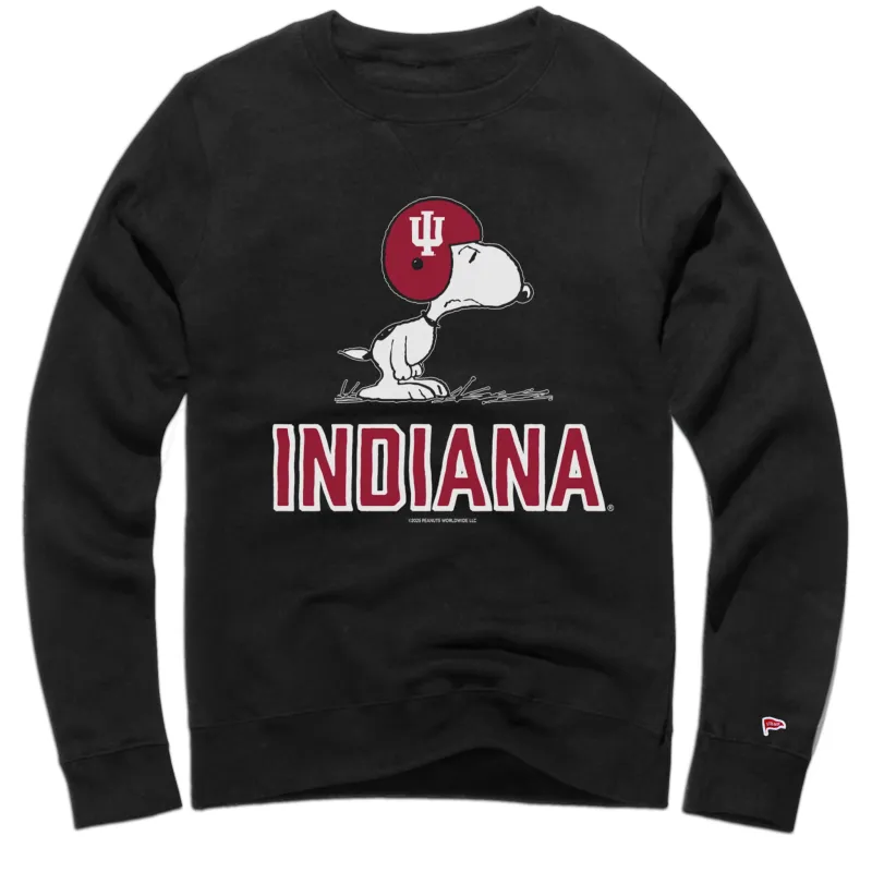 Peanuts x Indiana Football Crewneck Sweatshirt sold by Streaker Sports