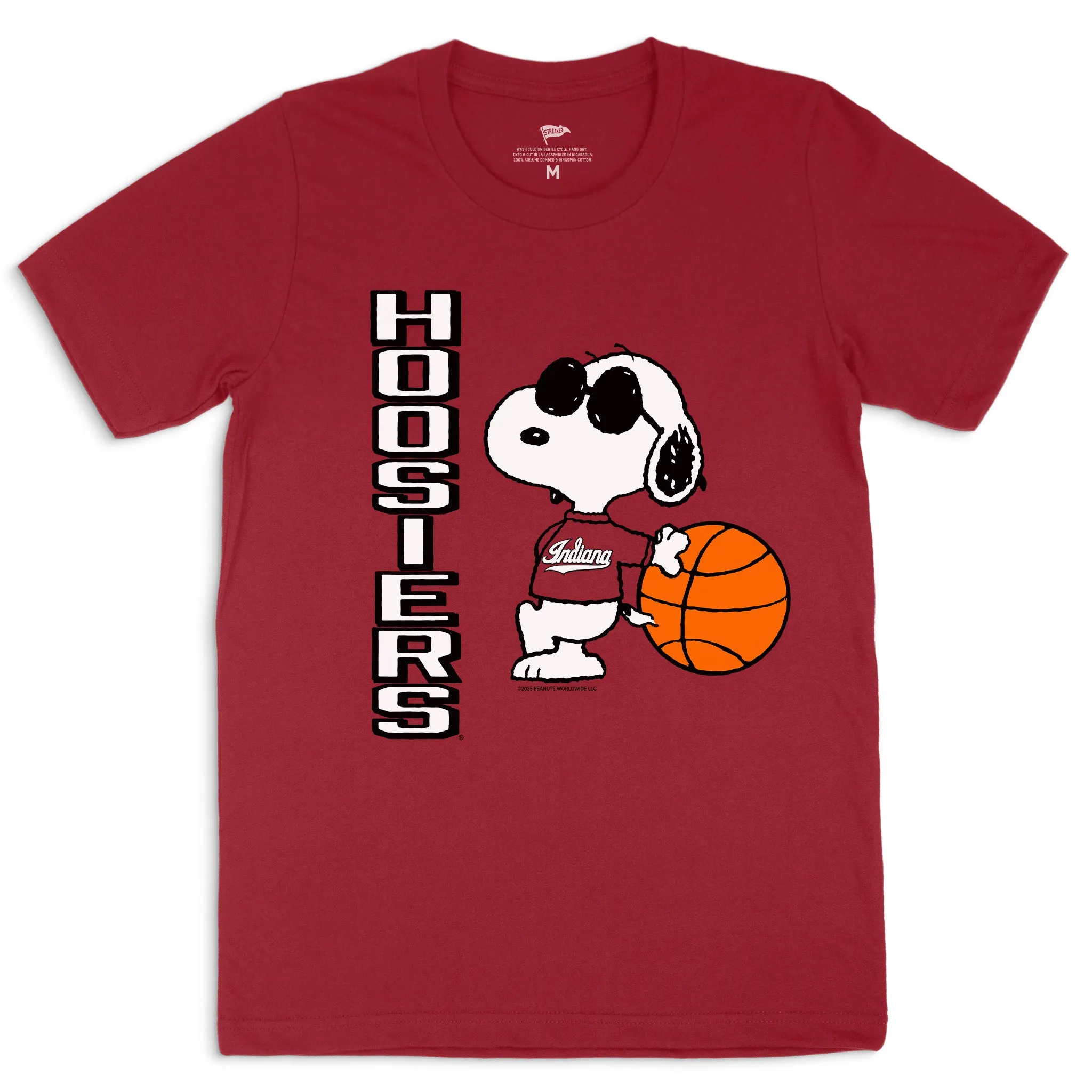 Peanuts x Indiana Joe Cool Basketball Tee sold by Streaker Sports