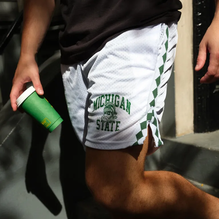 Michigan State Vintage Mesh Lacrosse Shorts sold by Streaker Sports product image thumbnail 2