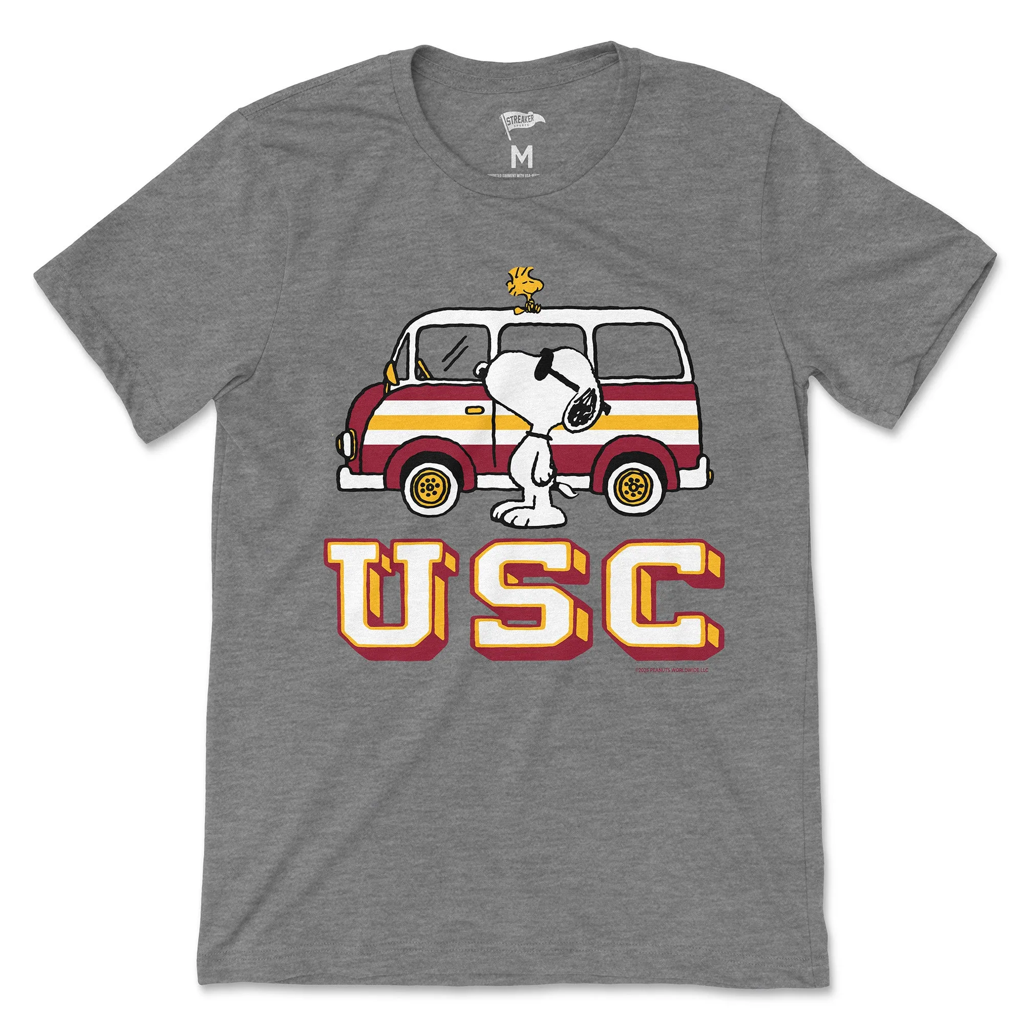Peanuts x USC Van Life Tee sold by Streaker Sports
