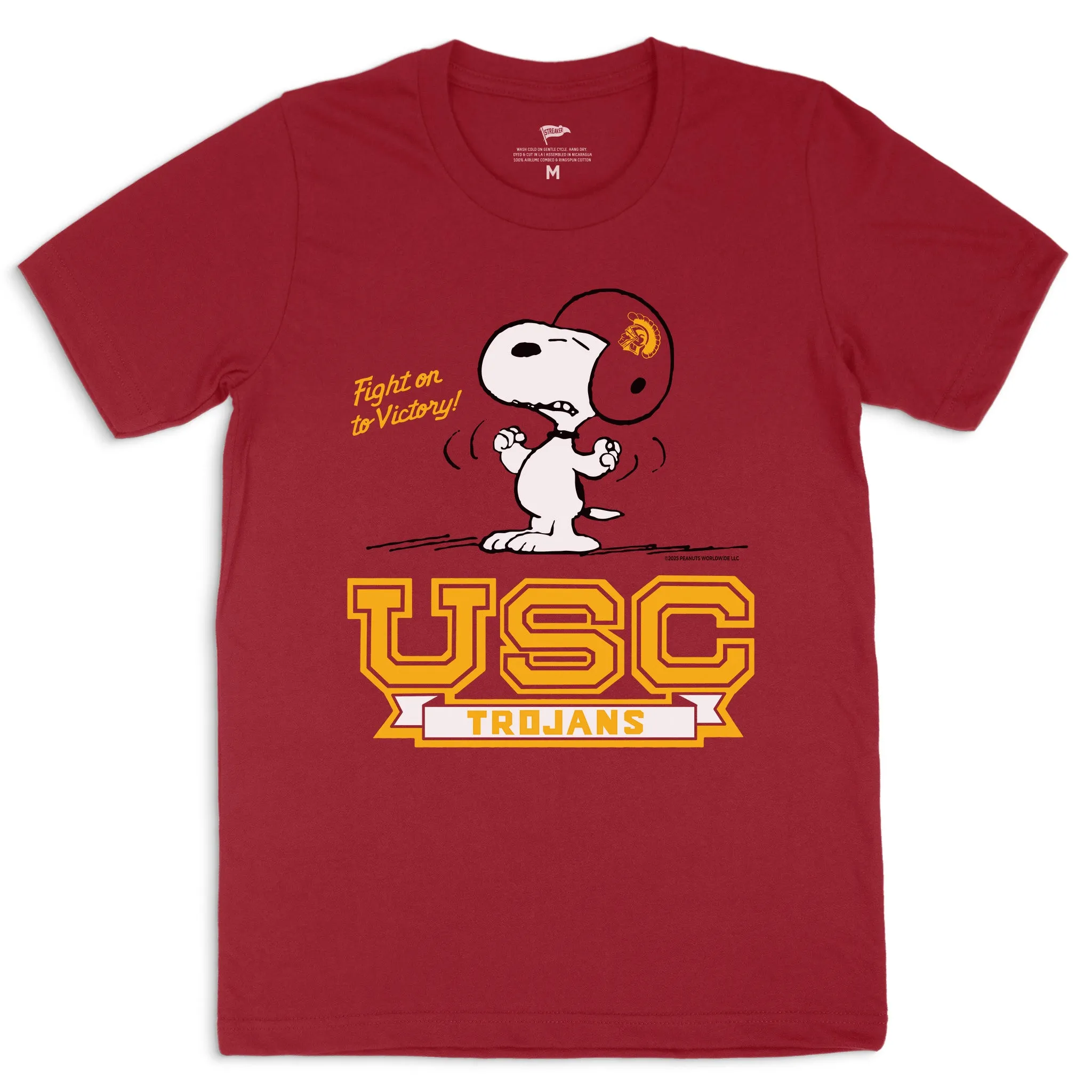 Peanuts x USC Football Tee sold by Streaker Sports