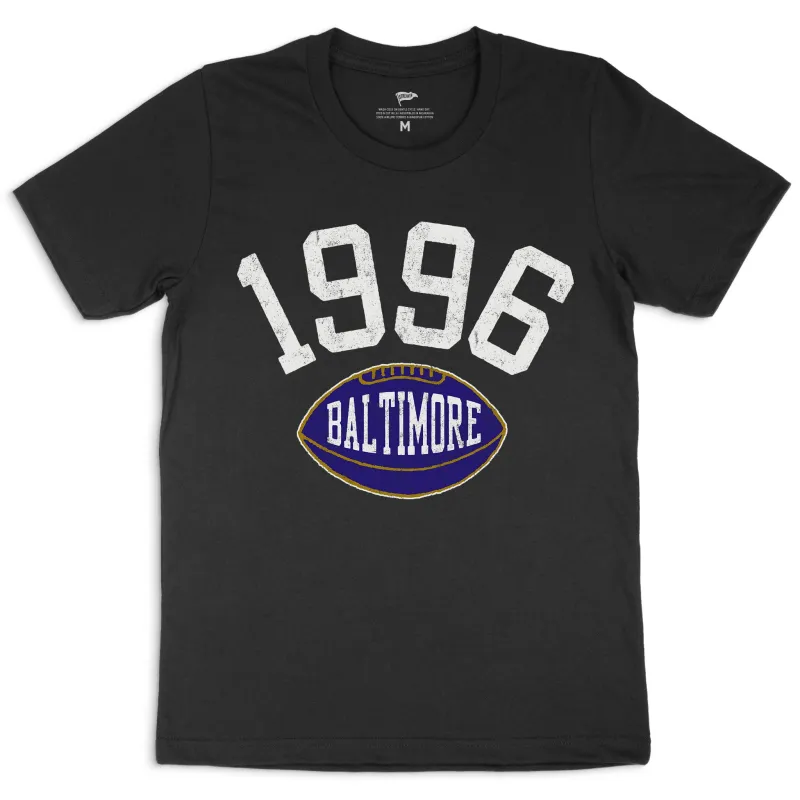 1996 Baltimore Football Founding Year Tee sold by Streaker Sports