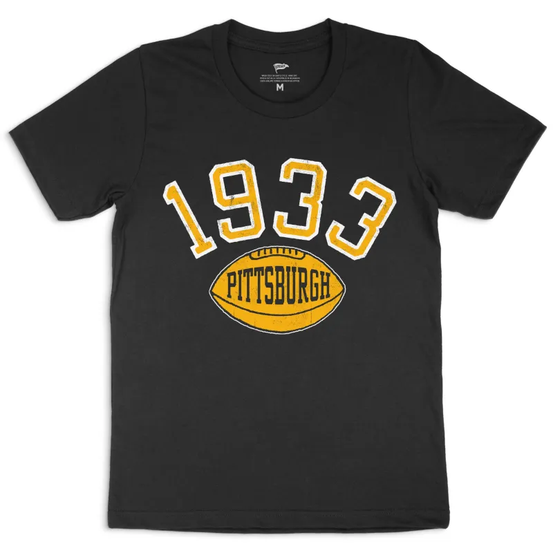 1933 Pittsburgh Football Founding Year Tee sold by Streaker Sports