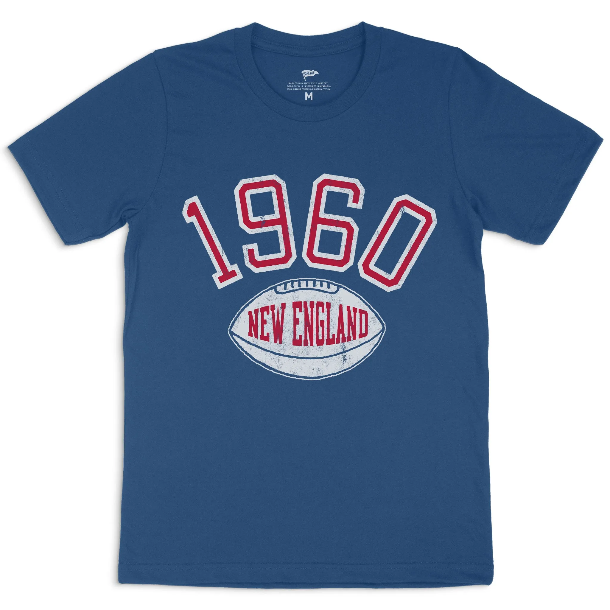 1960 New England Football Founding Year Tee sold by Streaker Sports
