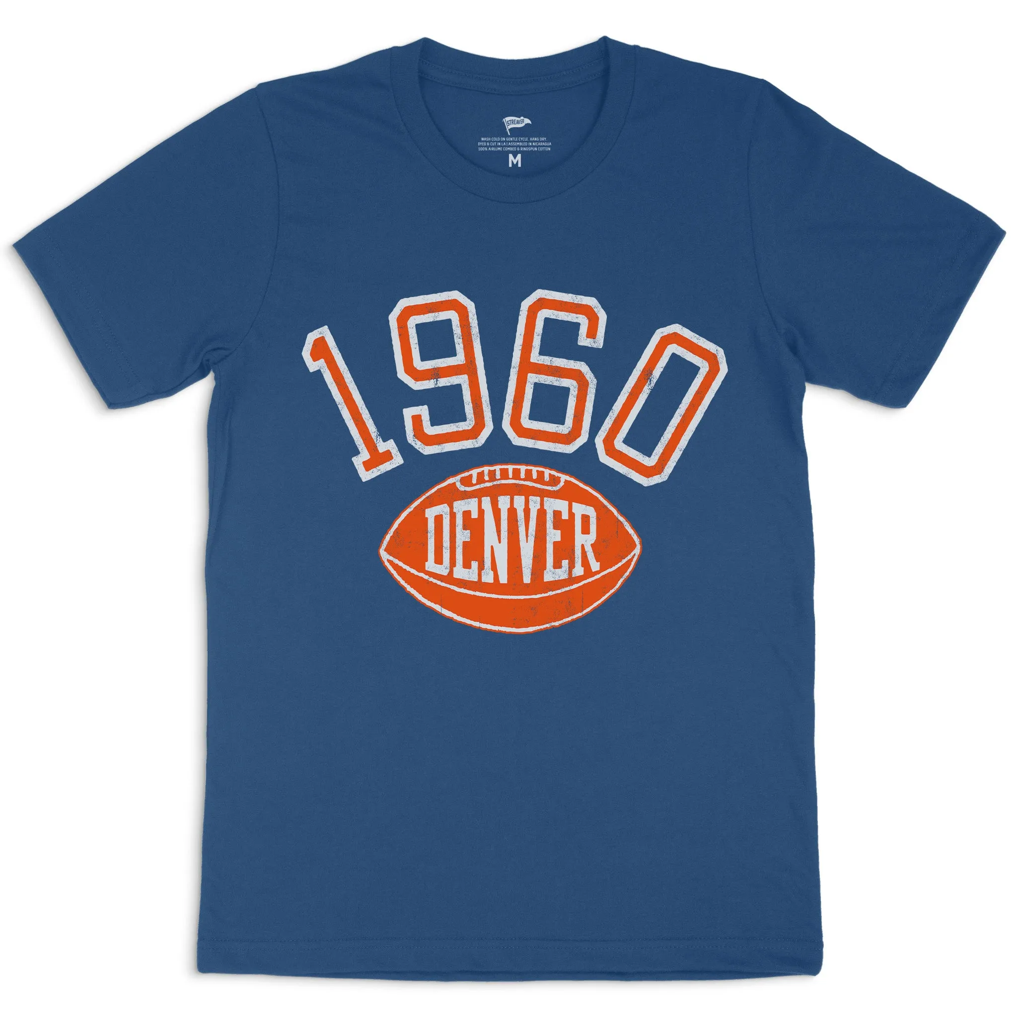 1960 Denver Football Founding Year Tee sold by Streaker Sports