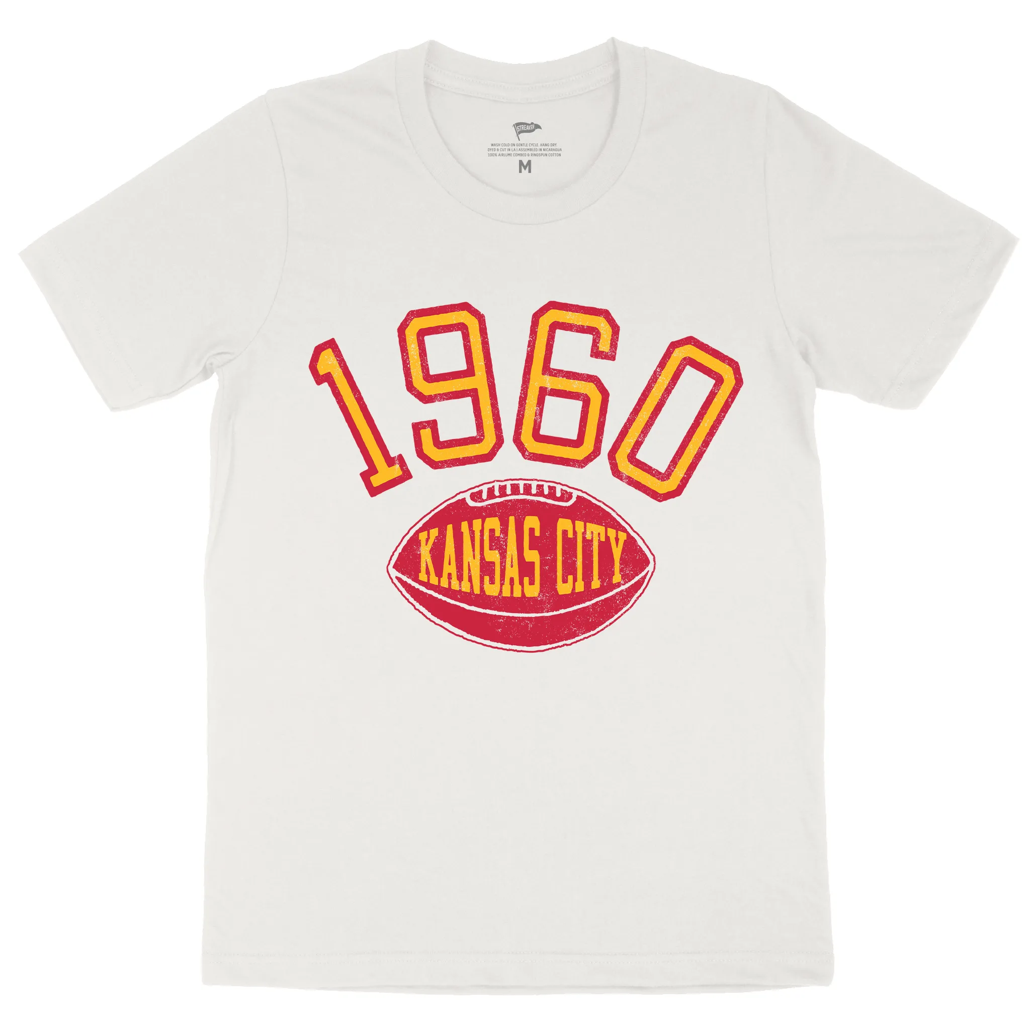 1960 Kansas City Football Founding Year Tee sold by Streaker Sports