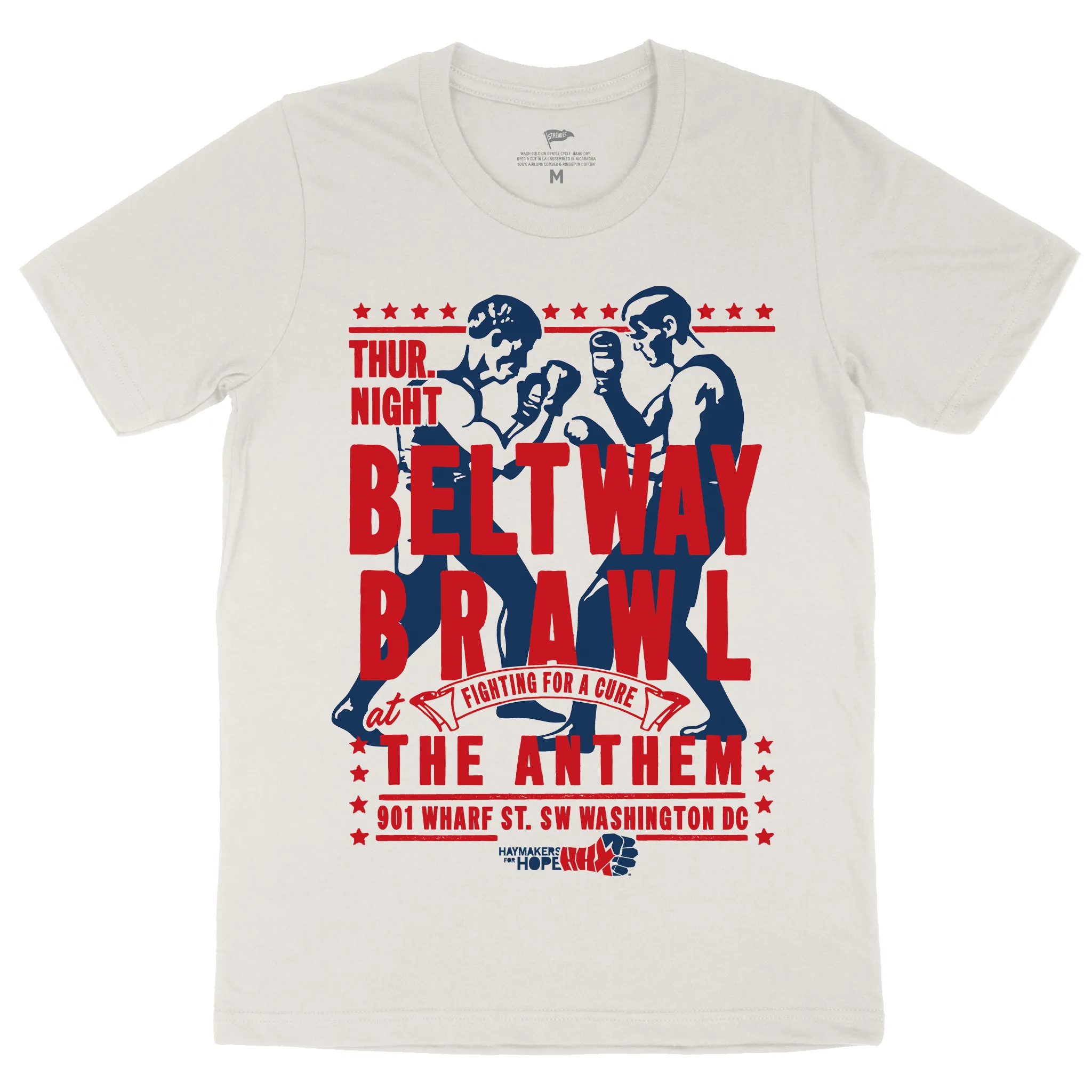 Haymakers for Hope Beltway Brawl Tee sold by Streaker Sports