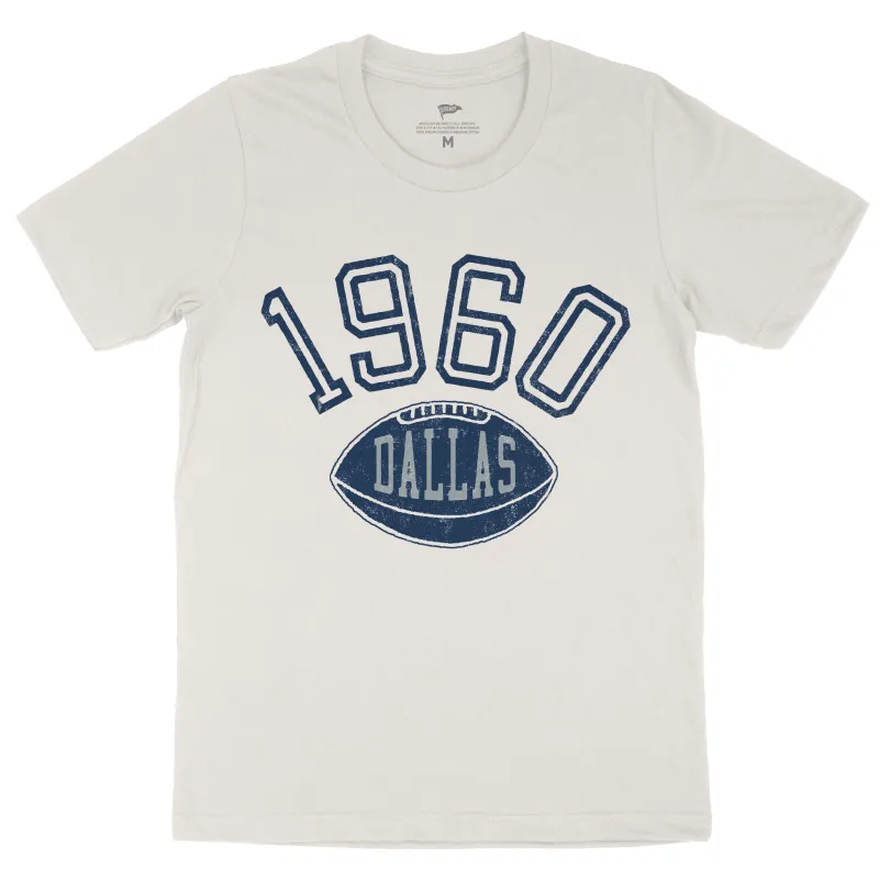 1960 Dallas Football Founding Year Tee sold by Streaker Sports