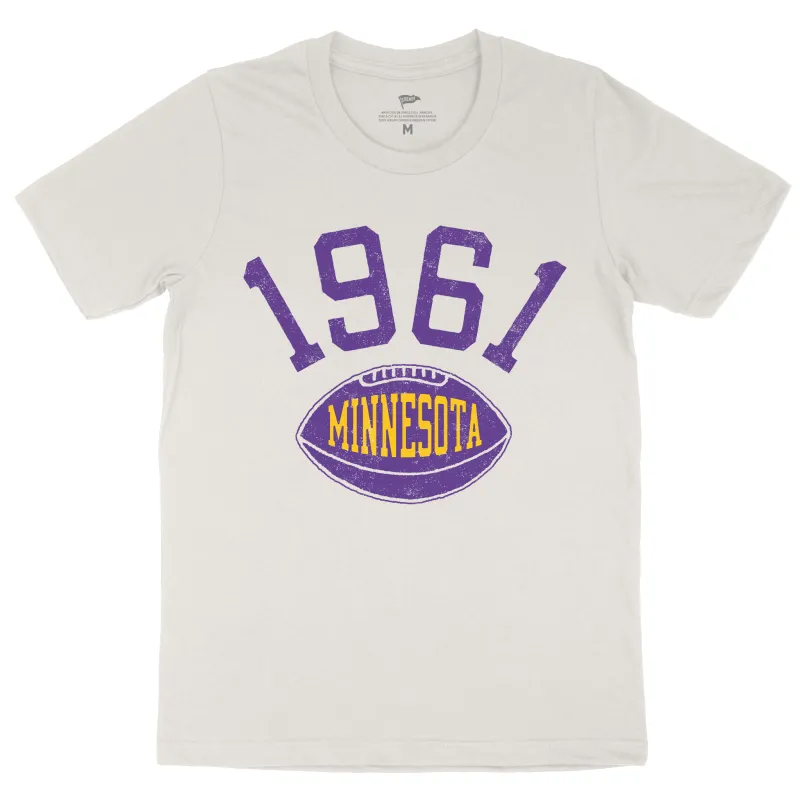 1961 Minnesota Football Founding Year Tee sold by Streaker Sports