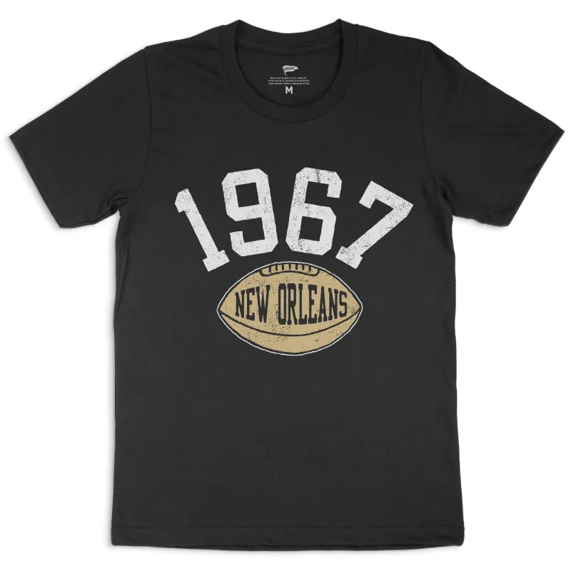 1967 New Orleans Football Founding Year Tee sold by Streaker Sports