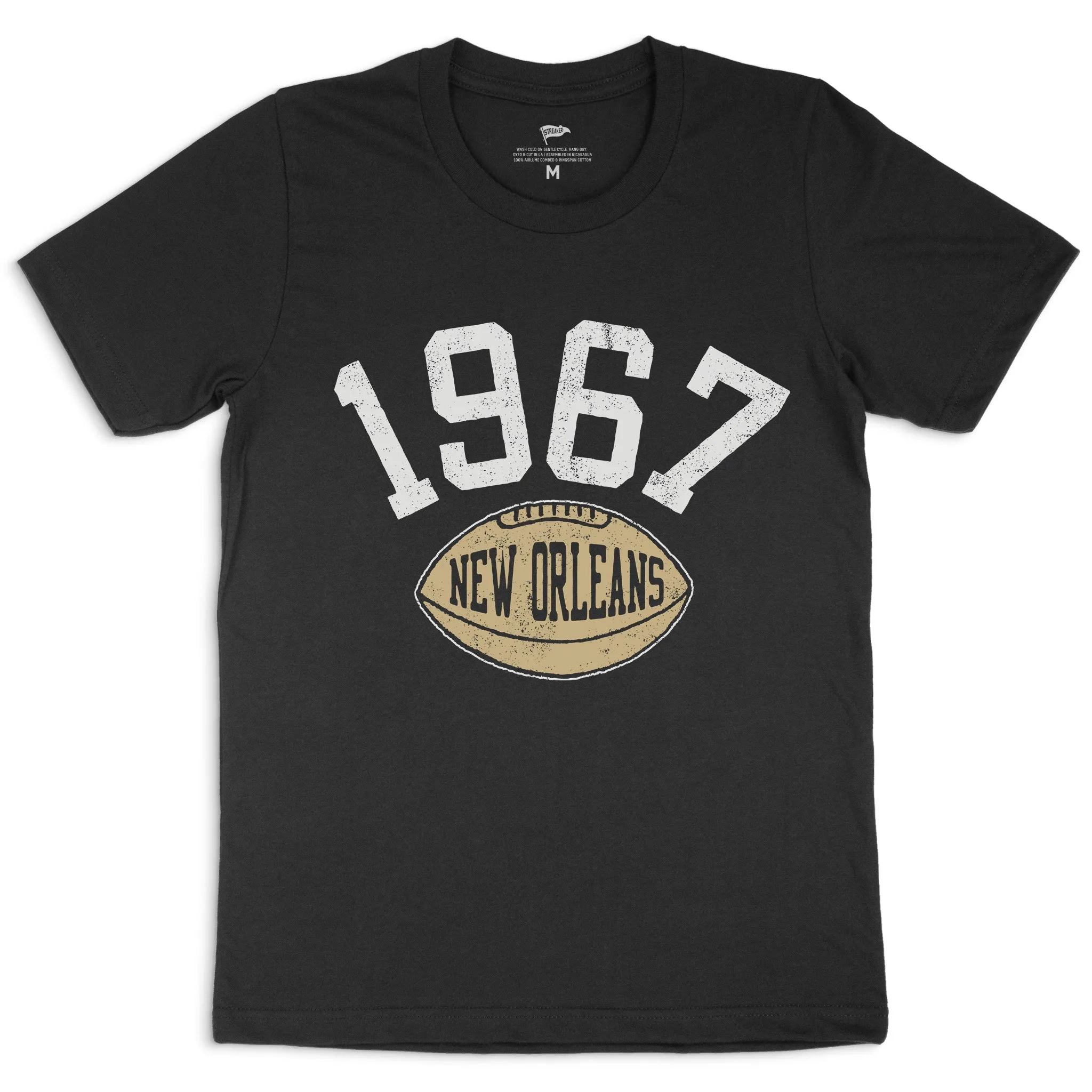 1967 New Orleans Football Founding Year Tee sold by Streaker Sports