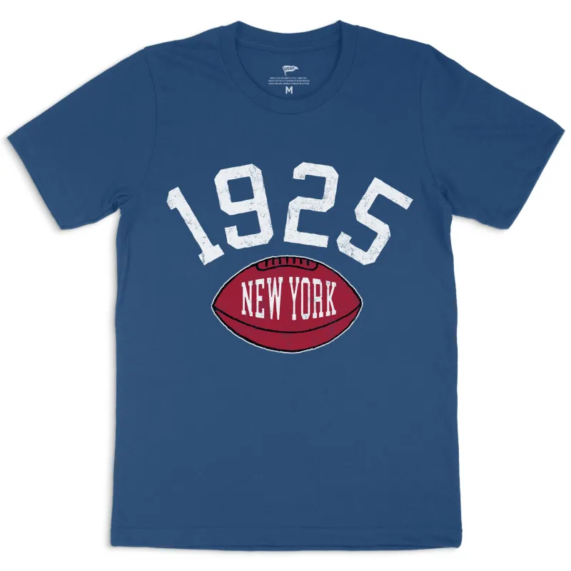 1925 New York Football Founding Year Tee sold by Streaker Sports