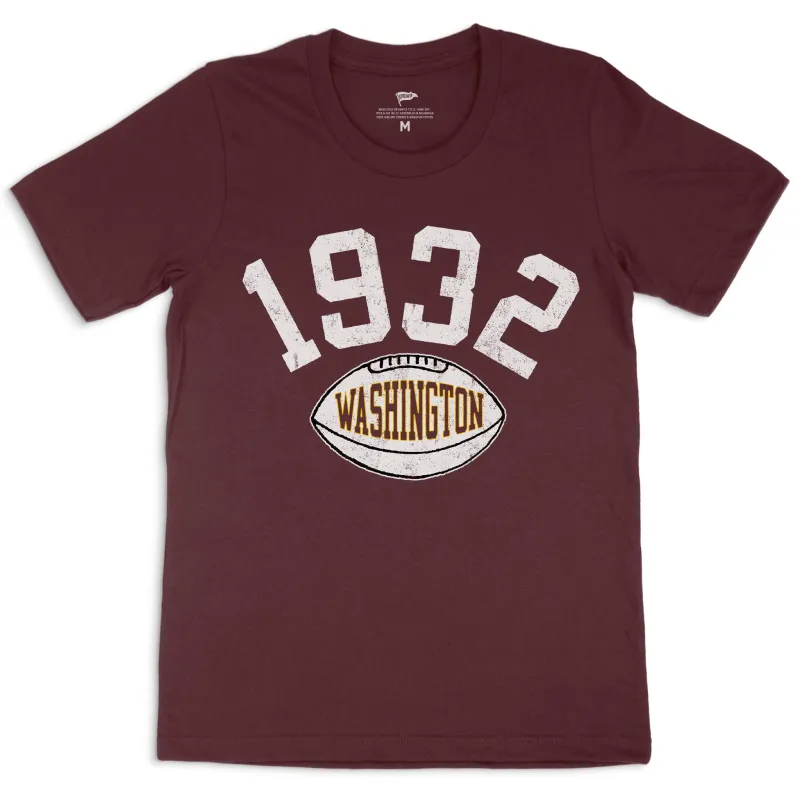 1932 Washington Football Founding Year Tee sold by Streaker Sports
