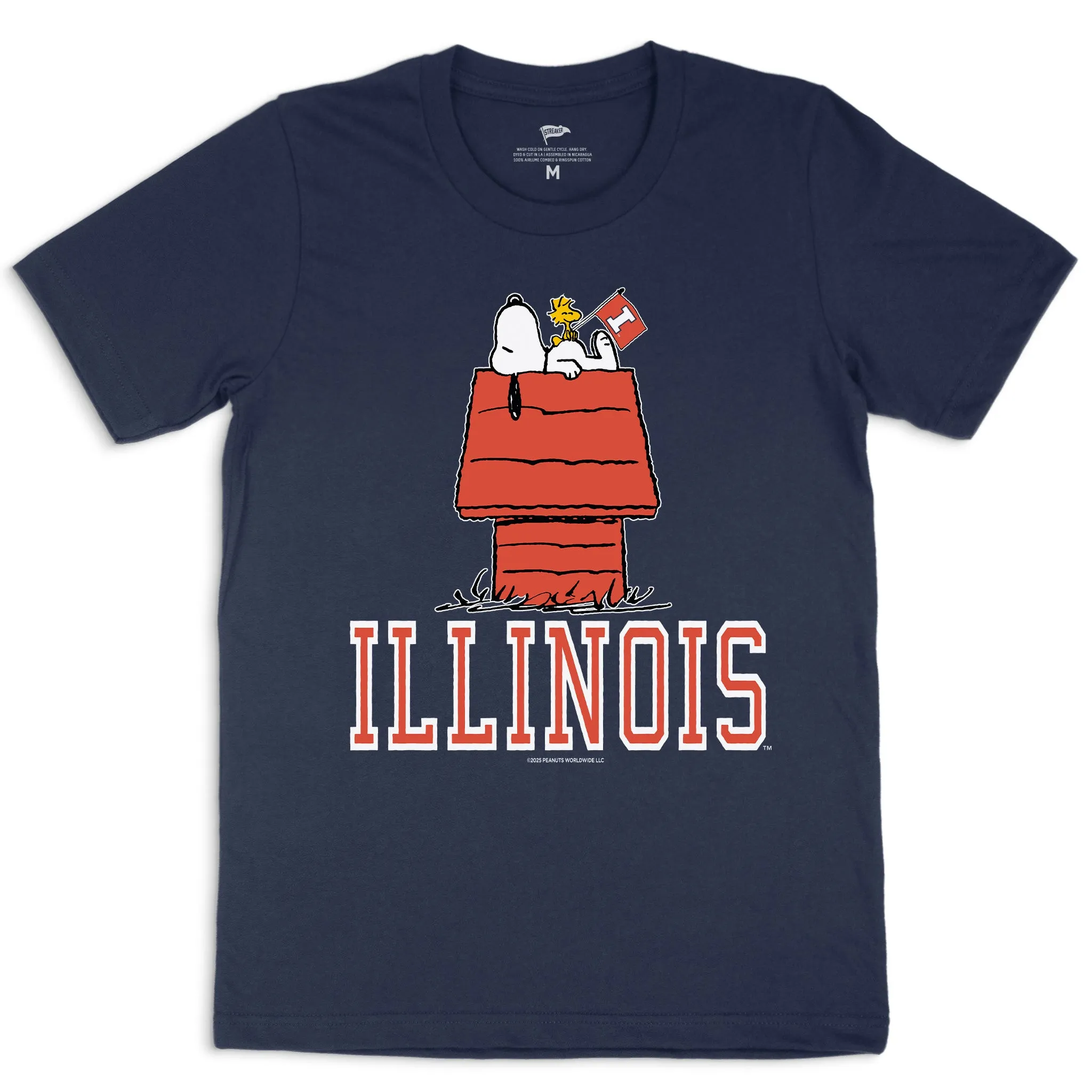 Peanuts x Illinois Home Game Tee sold by Streaker Sports