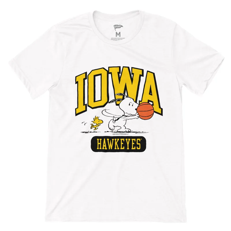 Peanuts x Iowa Basketball Tee sold by Streaker Sports