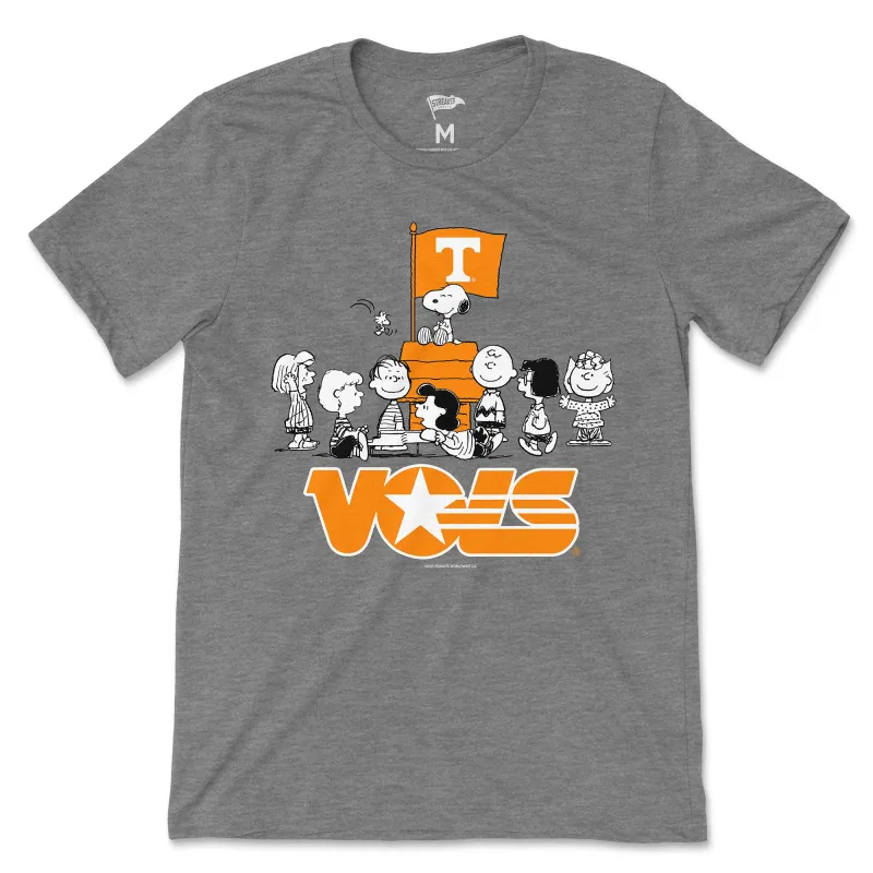 Peanuts x Tennessee The Gang Tee sold by Streaker Sports