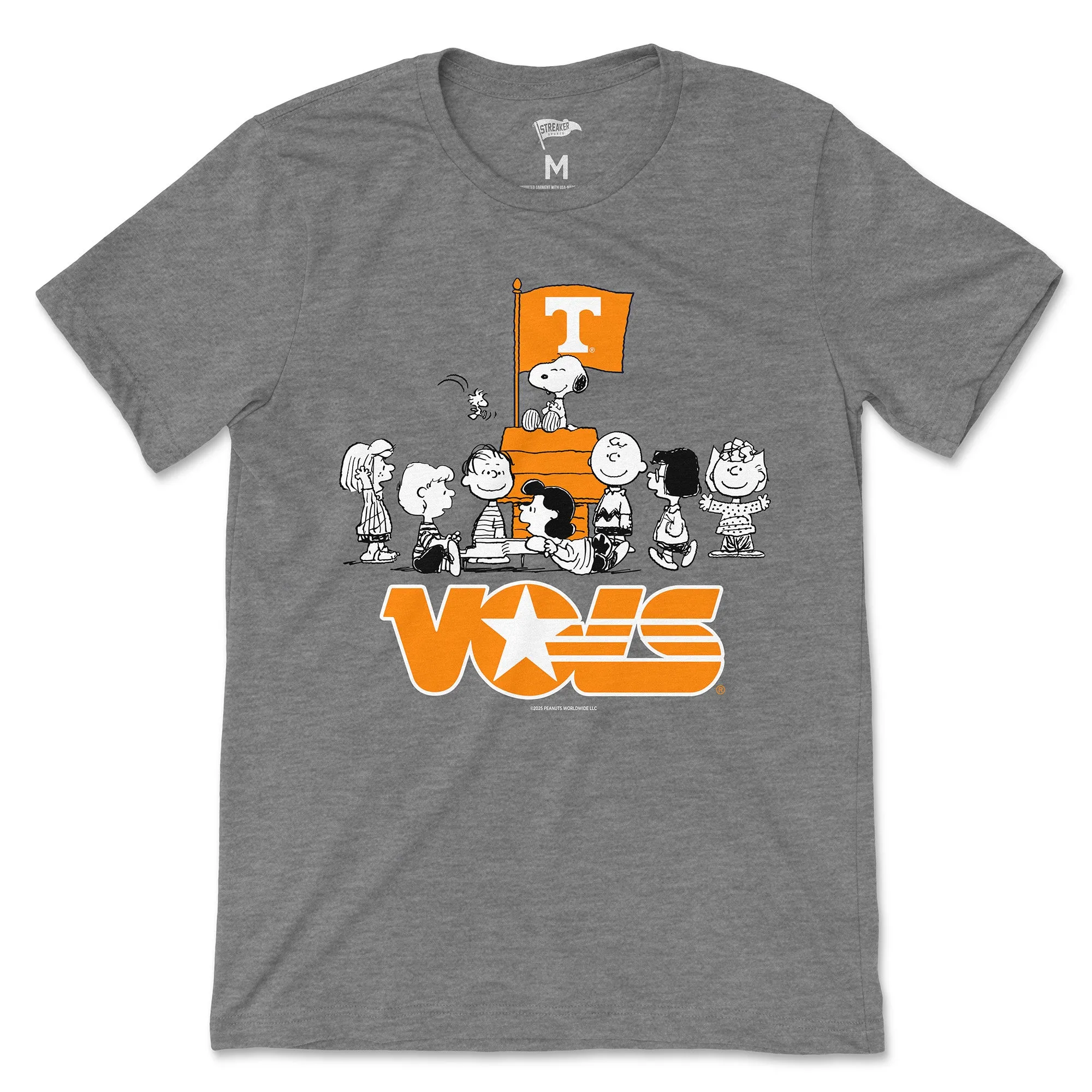 Peanuts x Tennessee The Gang Tee sold by Streaker Sports