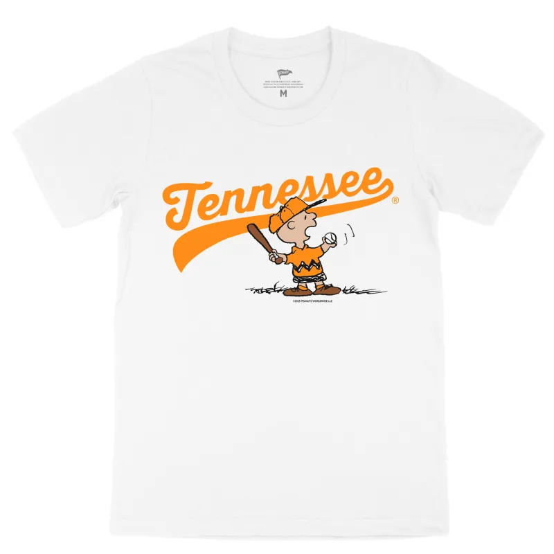 Peanuts x Tennessee Baseball Tee sold by Streaker Sports