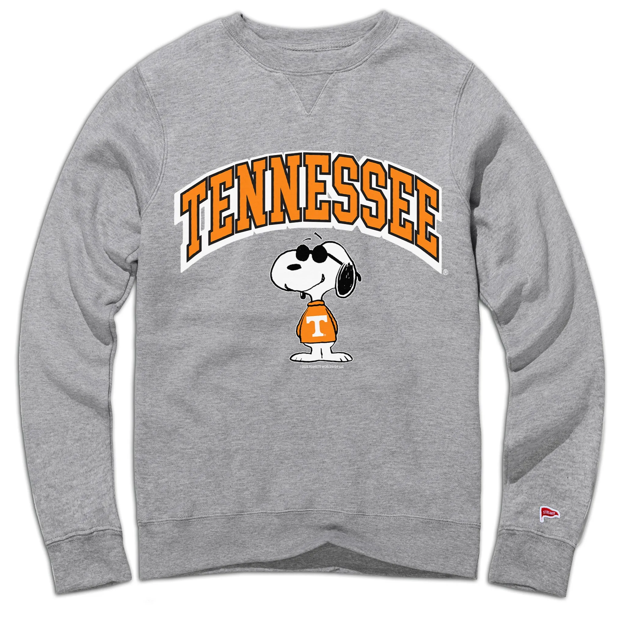 Peanuts x Tennessee Joe College Crewneck Sweatshirt sold by Streaker Sports