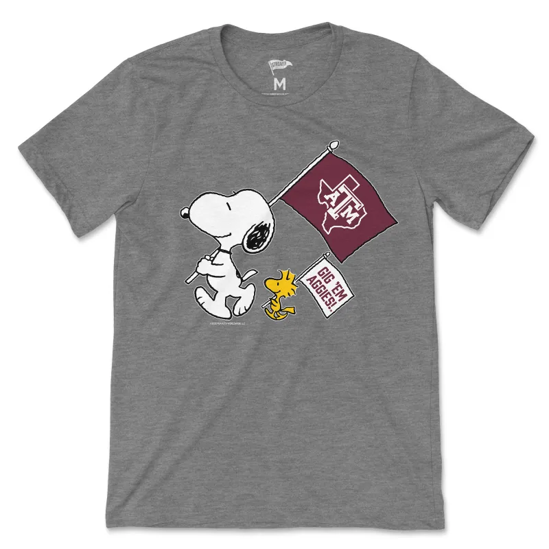 Peanuts x Texas A&M Gameday Tee sold by Streaker Sports
