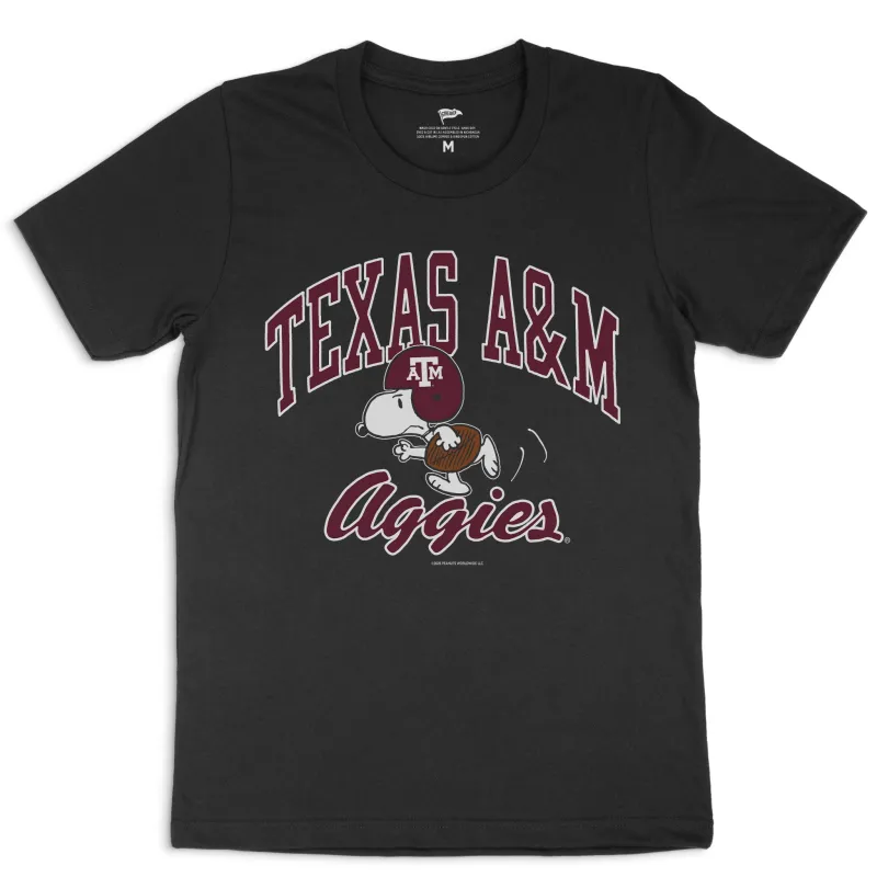 Peanuts x Texas A&M Football Tee sold by Streaker Sports