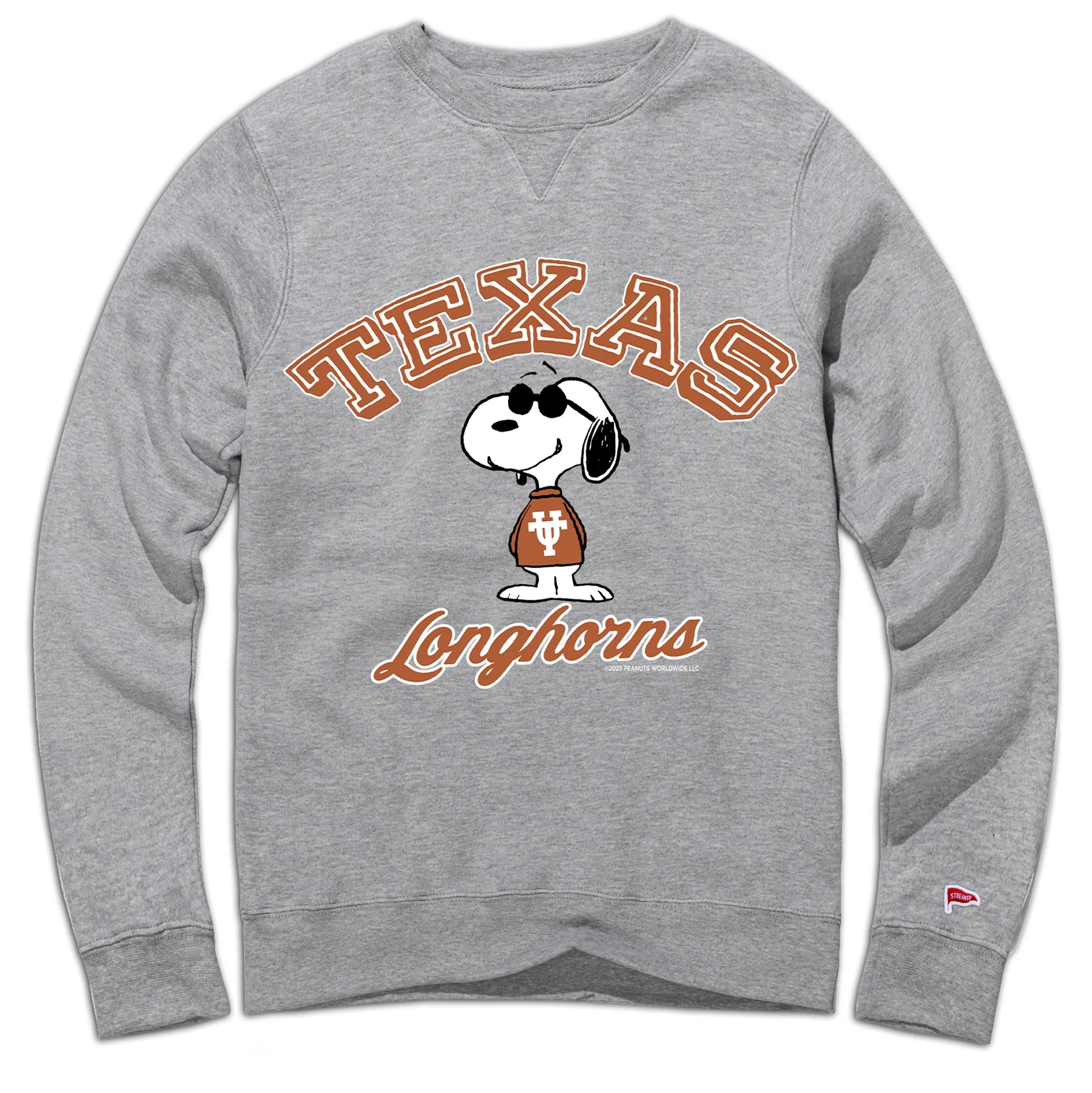 Peanuts x Texas Joe College Crewneck Sweatshirt sold by Streaker Sports