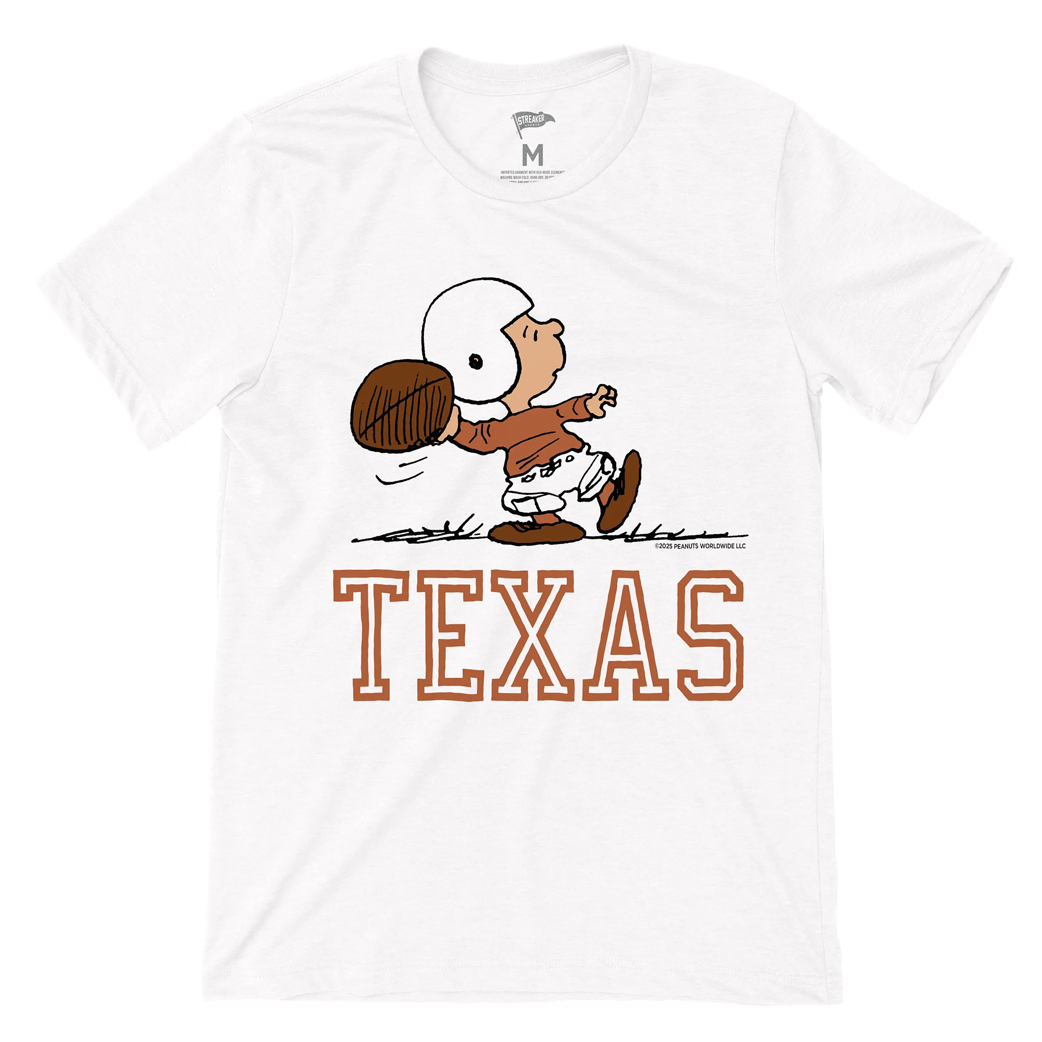 Peanuts x Texas Quarterback Tee sold by Streaker Sports