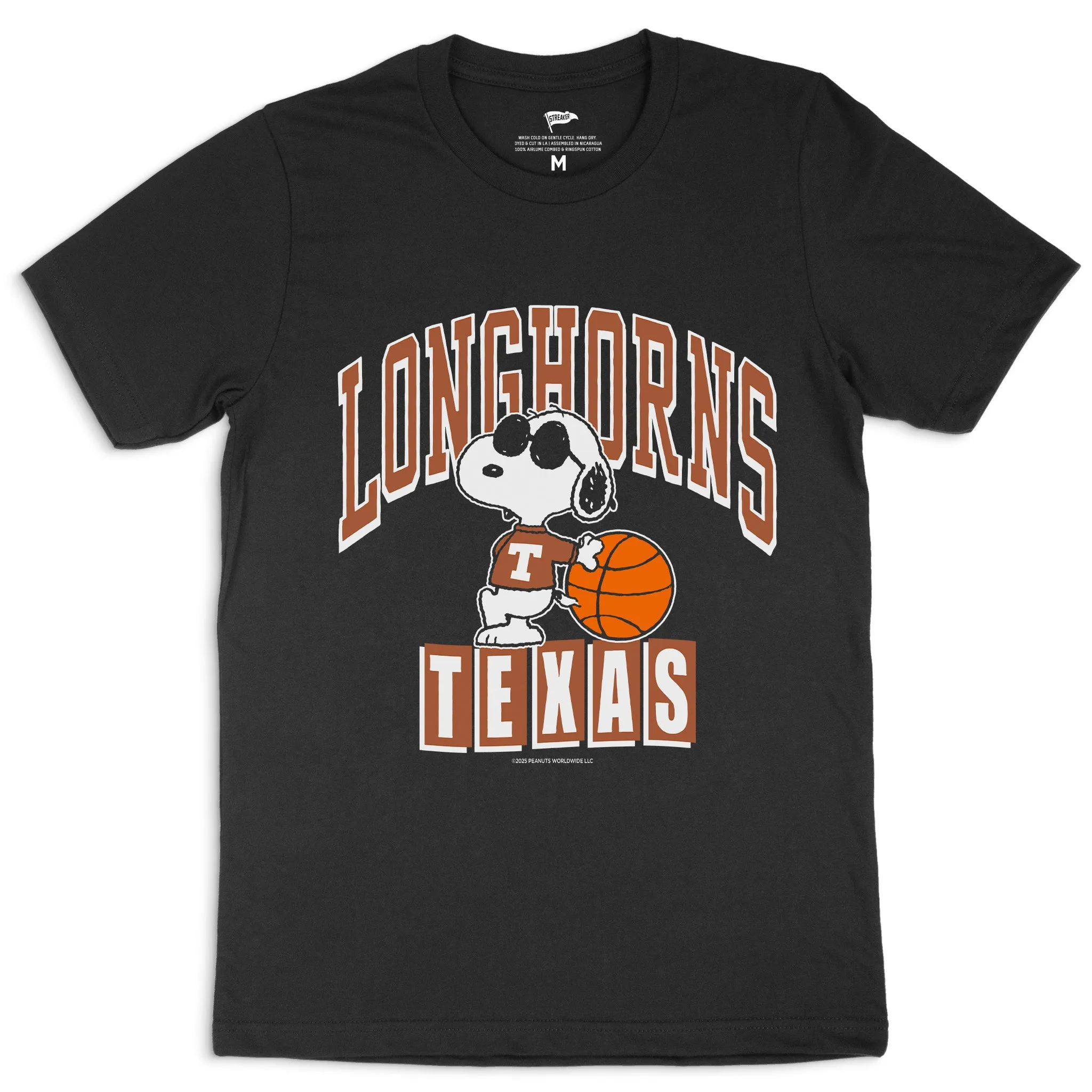 Peanuts x Texas Joe Cool Basketball Tee sold by Streaker Sports