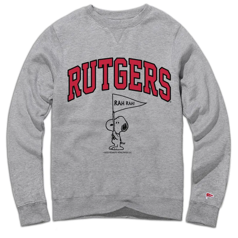 Peanuts x Rutgers Spirit Crewneck Sweatshirt sold by Streaker Sports