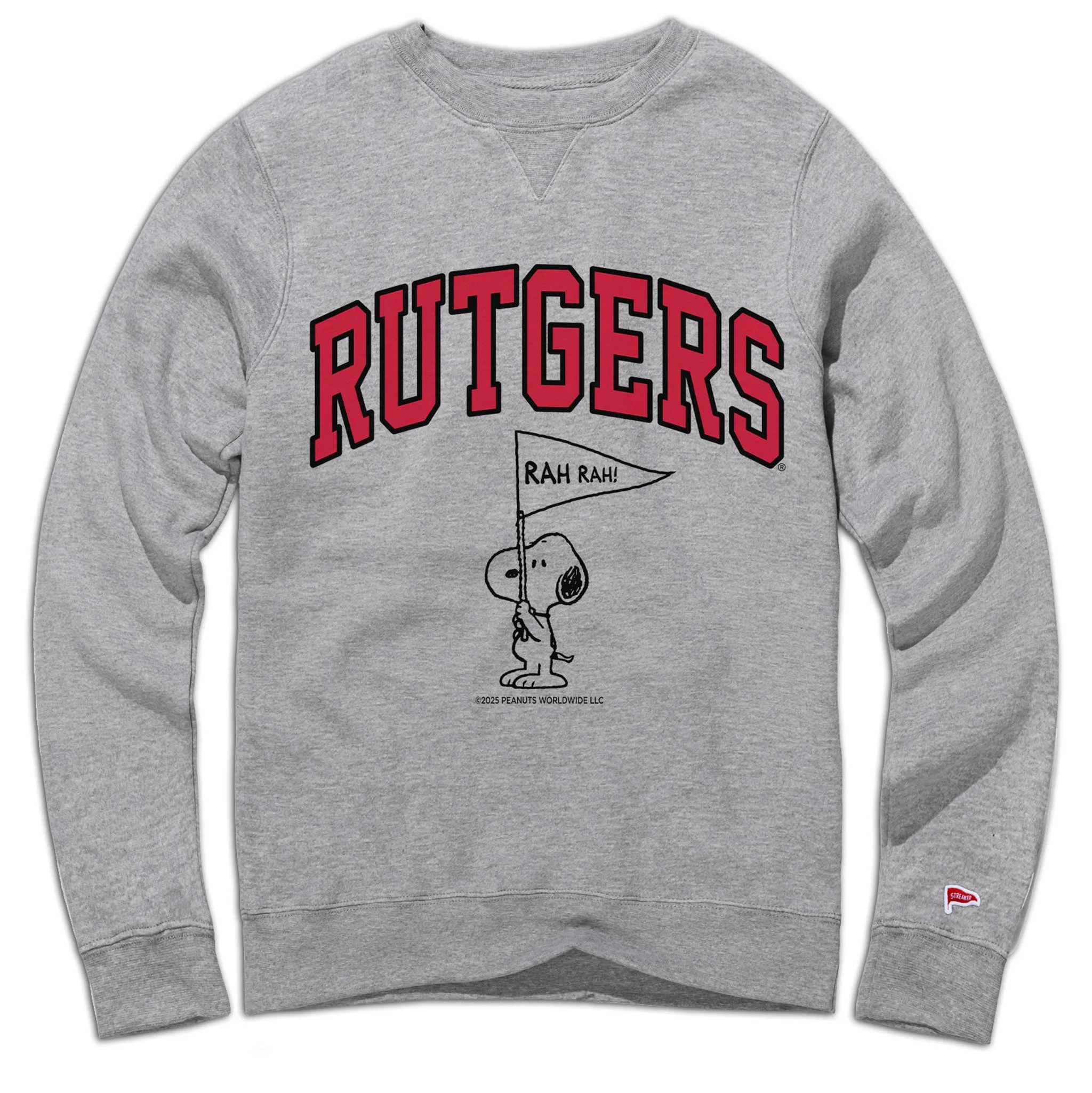 Peanuts x Rutgers Spirit Crewneck Sweatshirt sold by Streaker Sports