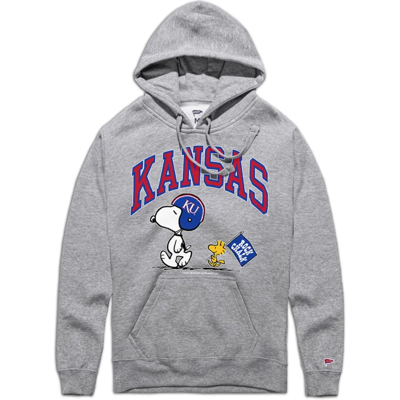 Peanuts x Kansas Football Hoodie sold by Streaker Sports
