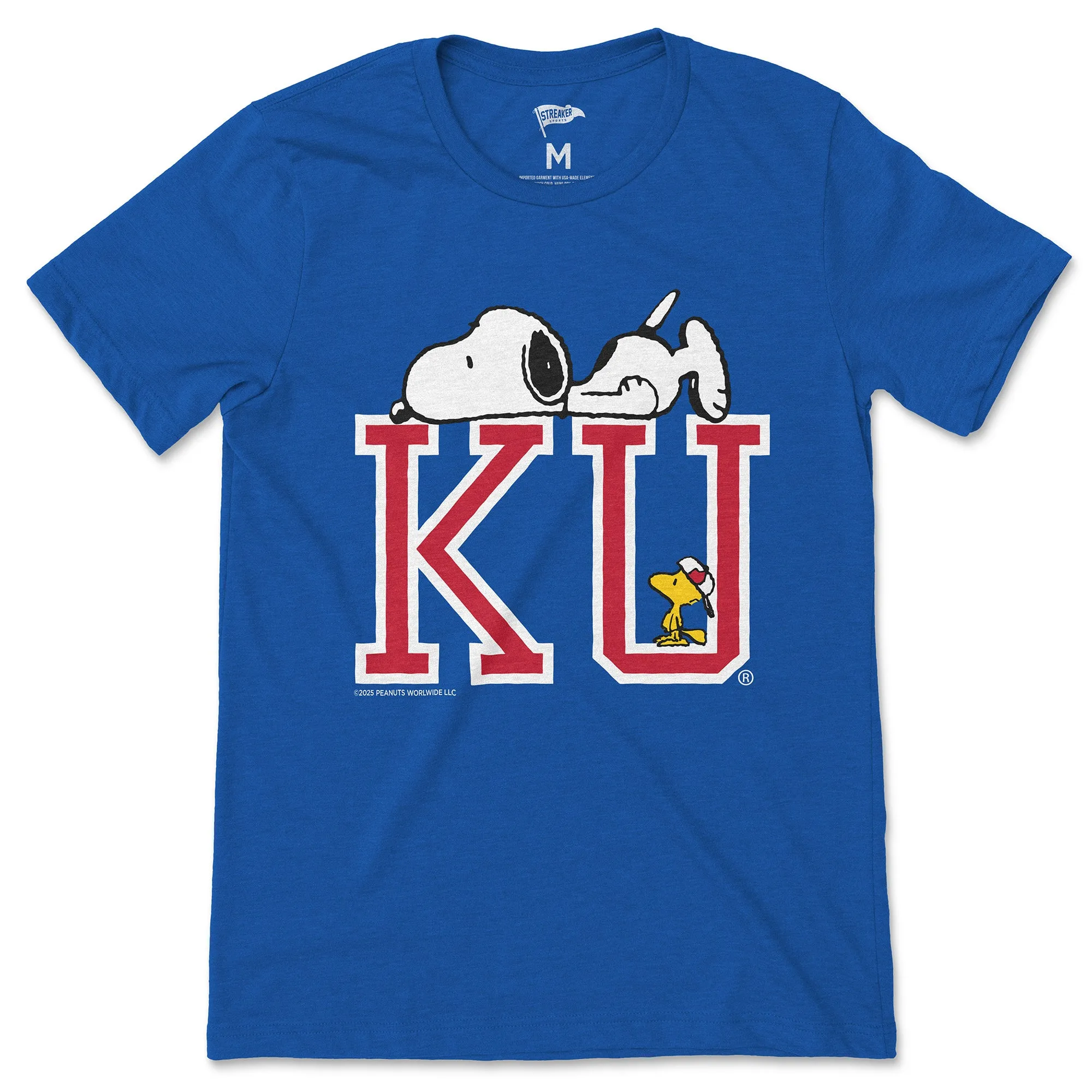 Peanuts x Kansas Snoopy & Woodstock Tee sold by Streaker Sports