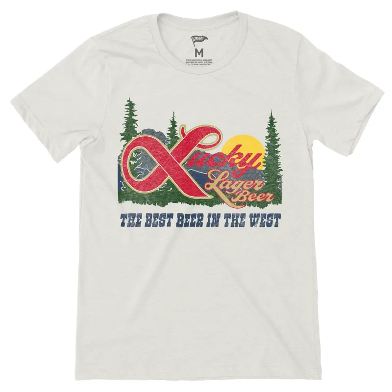 Lucky Lager Vintage Best Beer in the West Tee sold by Streaker Sports