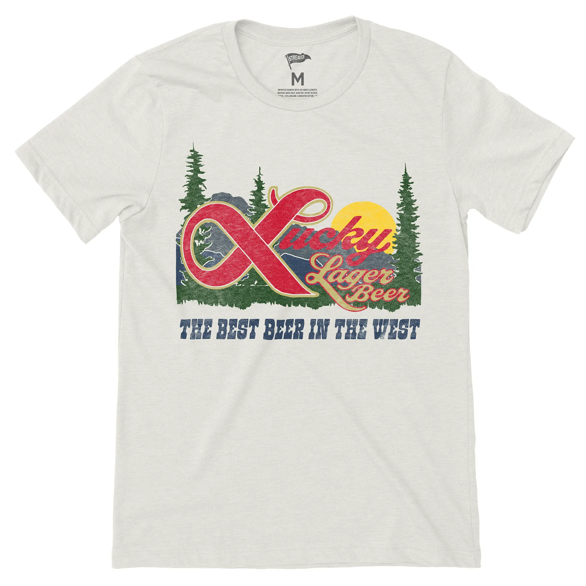 Lucky Lager Vintage Best Beer in the West Tee sold by Streaker Sports