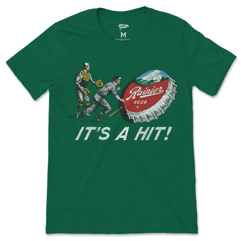 Rainier Beer Vintage It's A Hit Tee sold by Streaker Sports